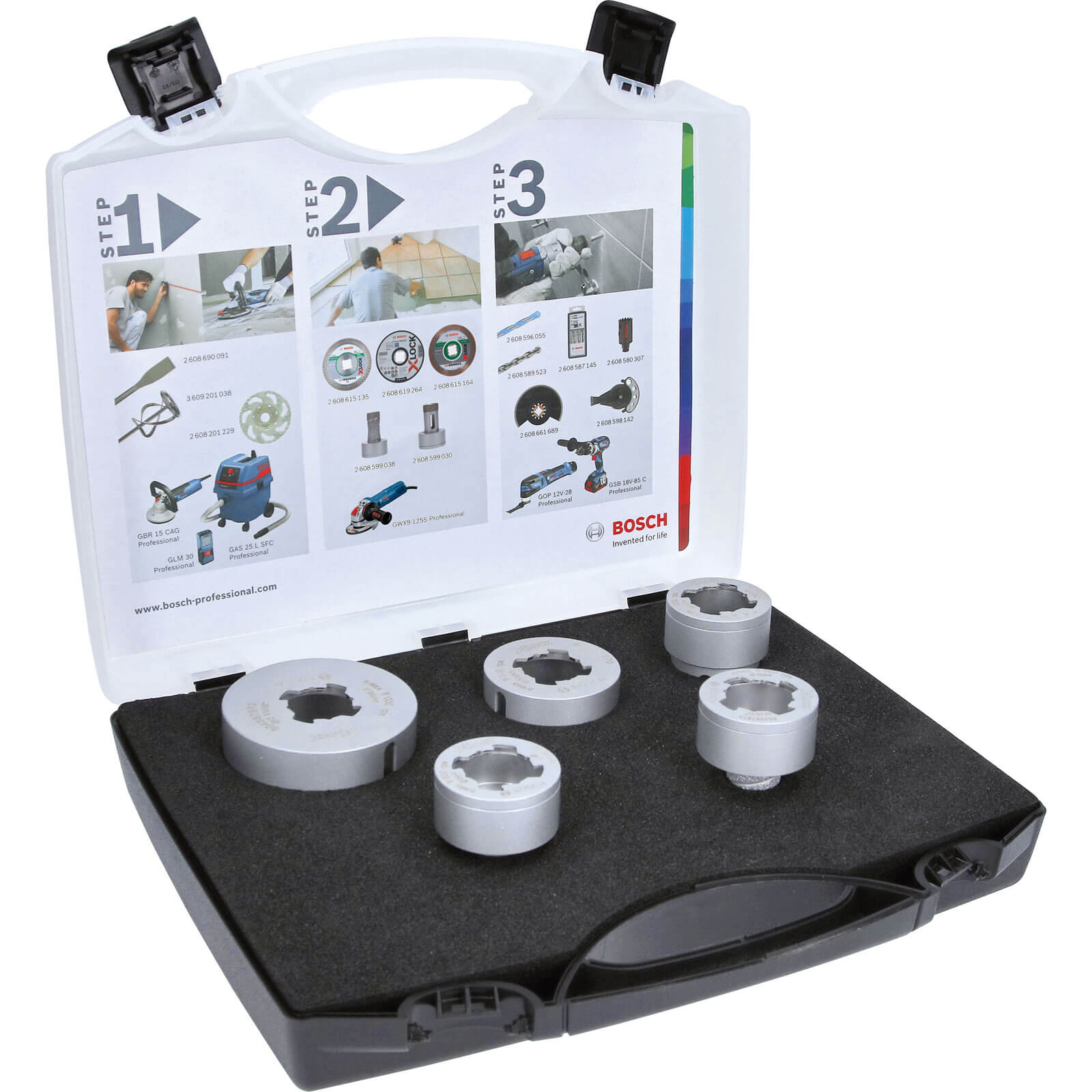 Bosch X Lock 5 Piece Dry Speed Diamond Hole Cutter Set | Holesaws