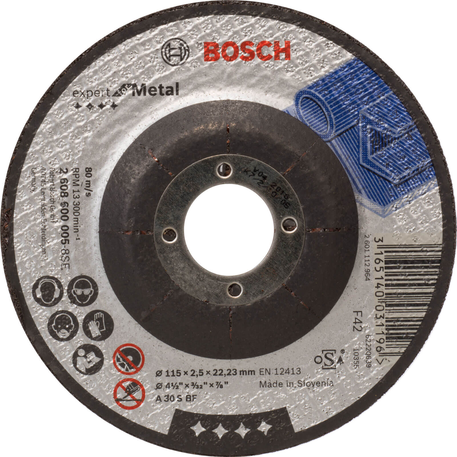 Photo of Bosch A30s Bf Depressed Centre Metal Cutting Disc 115mm