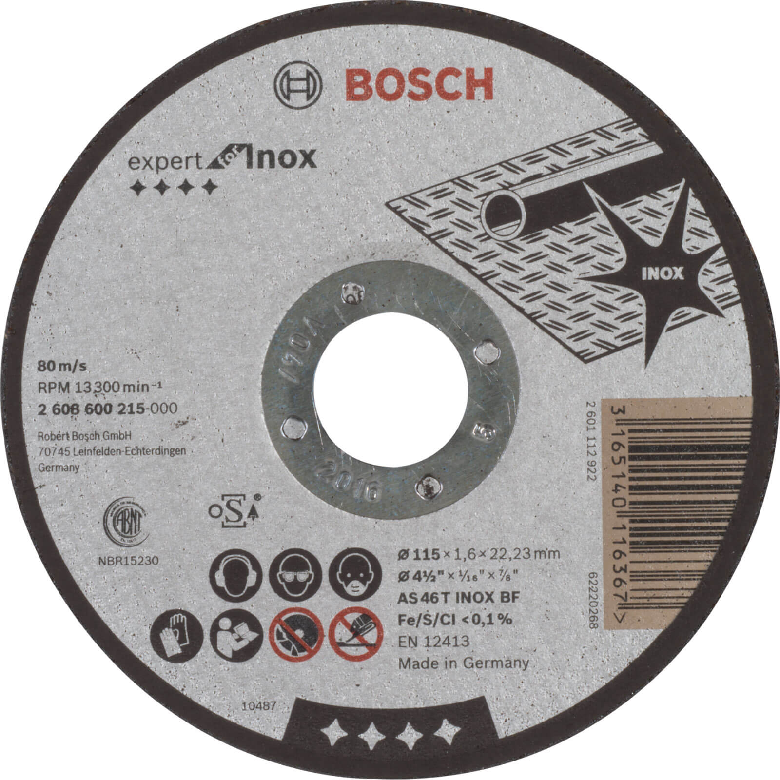 Photo of Bosch Inox Thin Stainless Steel Cutting Disc 115mm