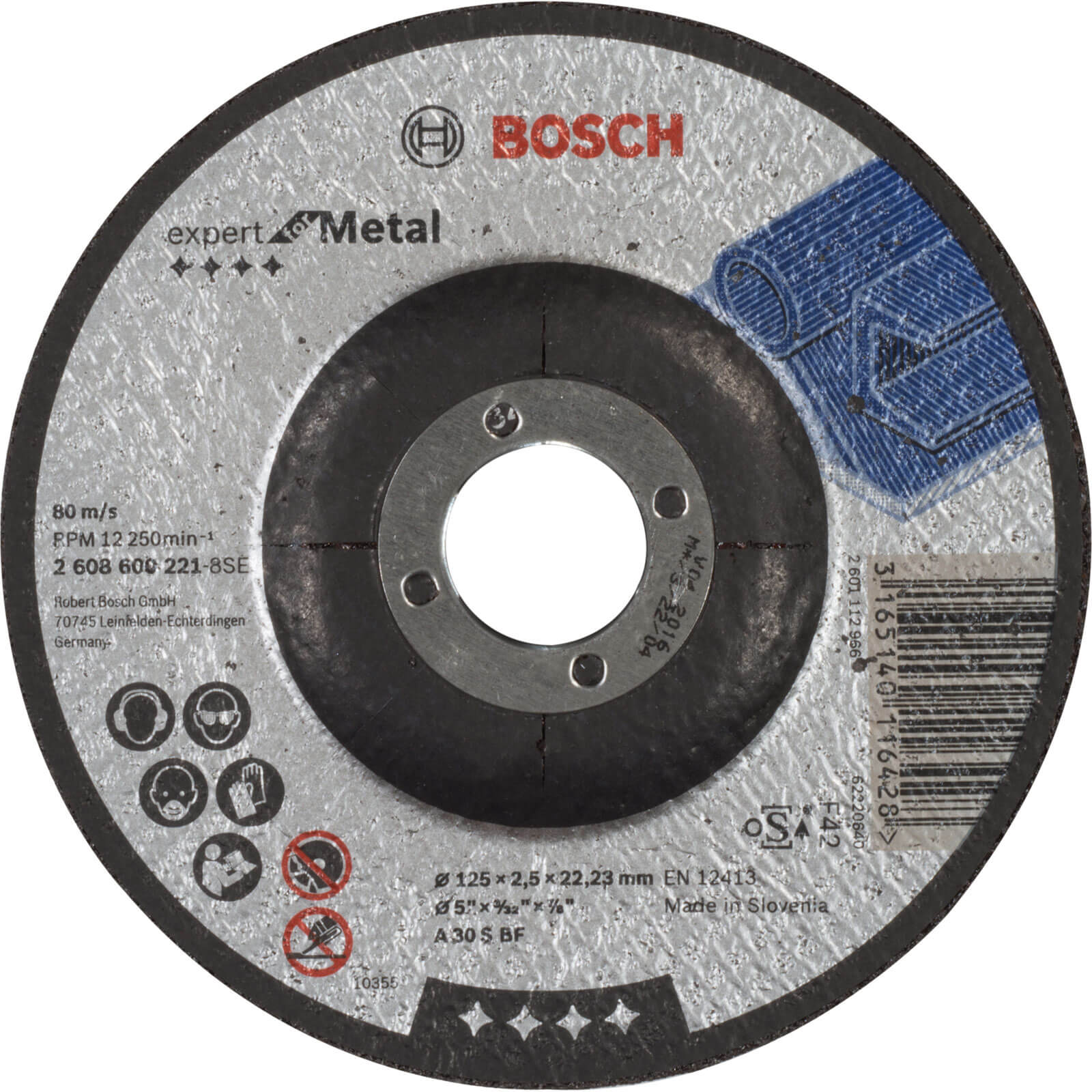 Photo of Bosch A30s Bf Depressed Centre Metal Cutting Disc 125mm