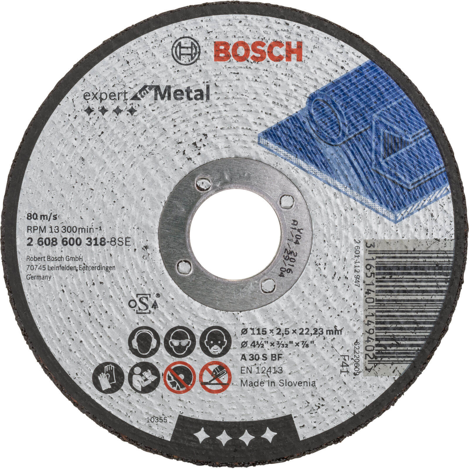 Photo of Bosch Expert A30s Bf Flat Metal Cutting Disc 115mm