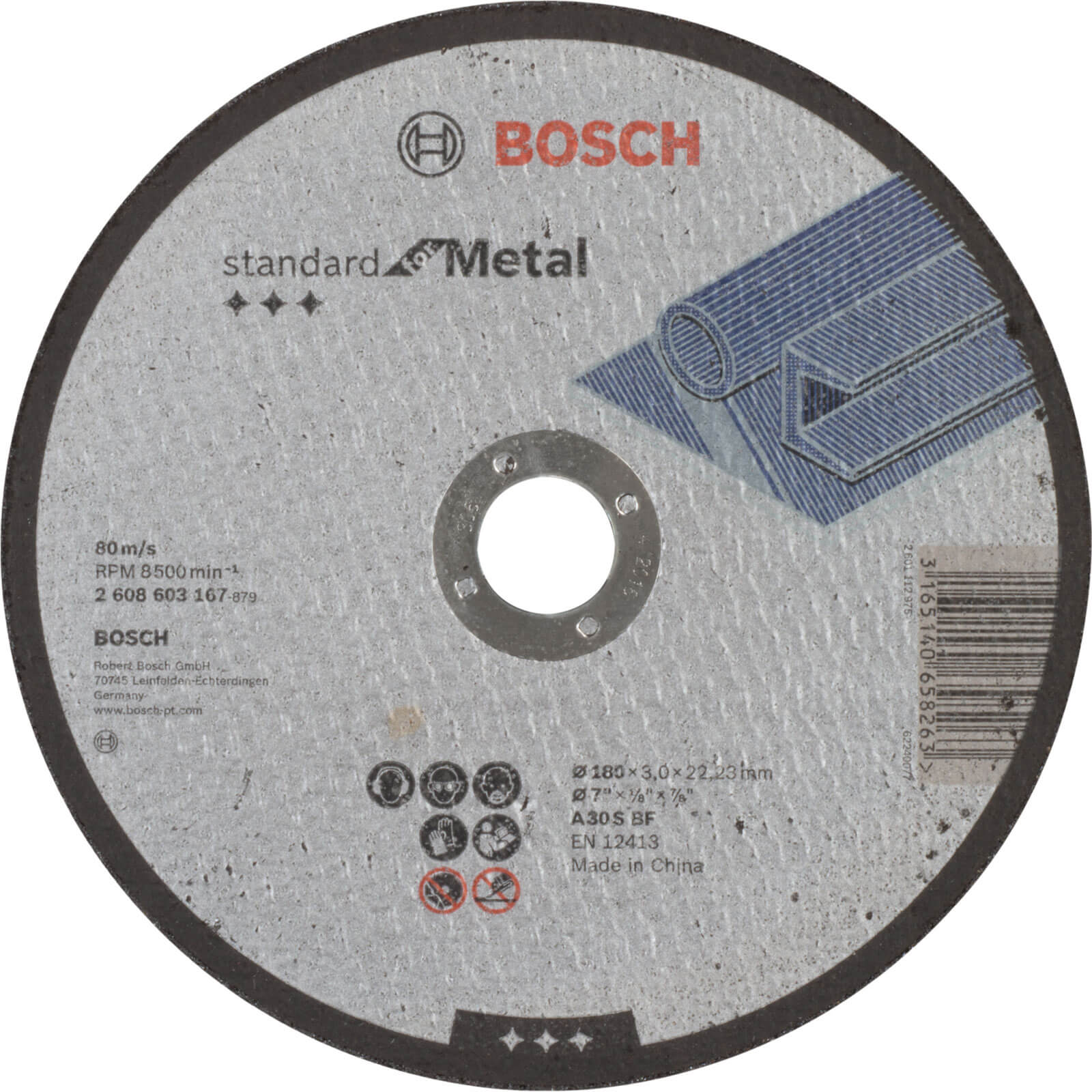 Photo of Bosch Standard Metal Cutting Disc 180mm 3mm 22mm