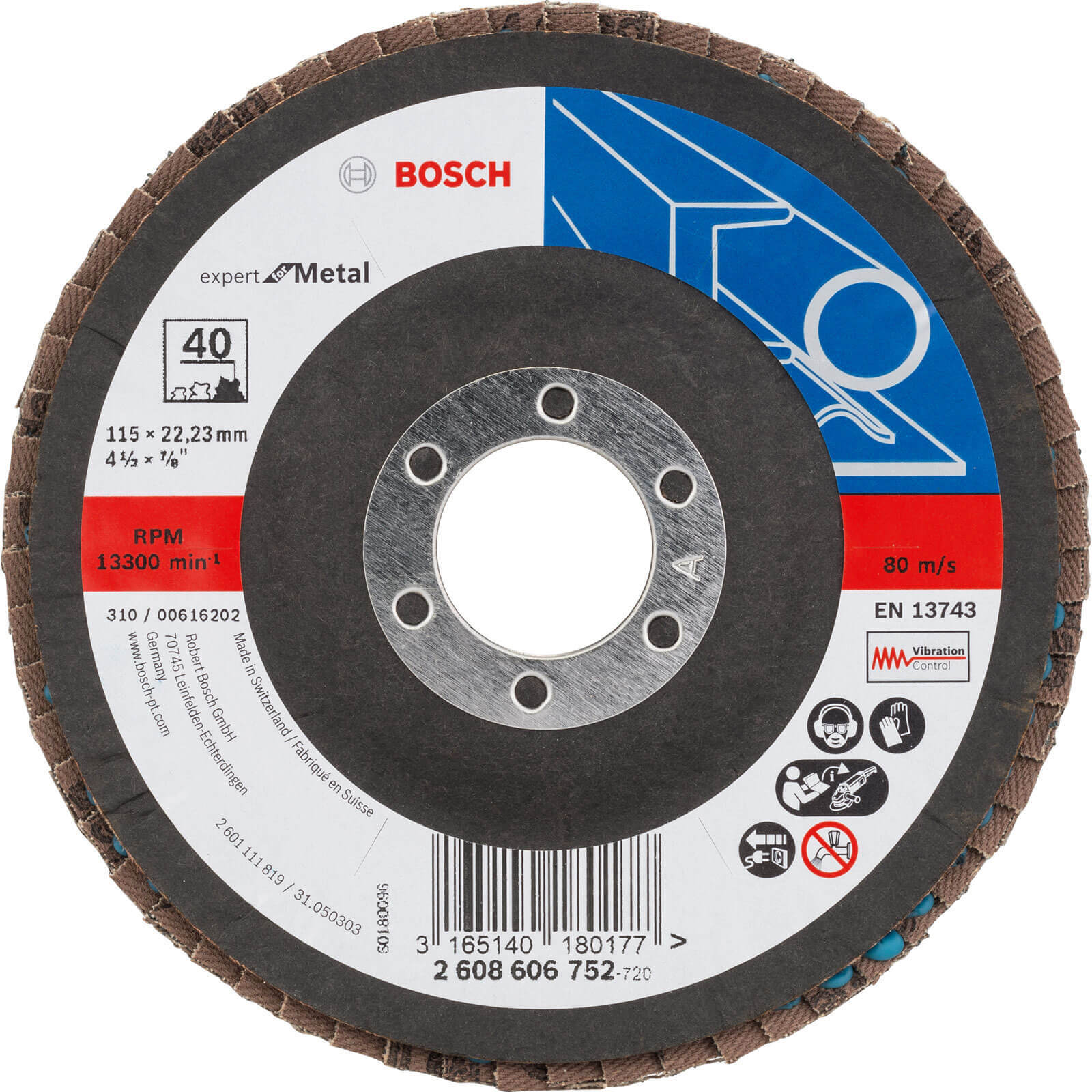Photo of Bosch Expert X551 For Metal Angled Flap Disc 115mm 40g Pack Of 1
