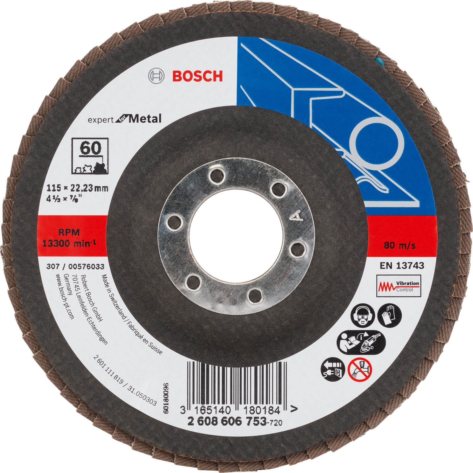 Photo of Bosch Expert X551 For Metal Angled Flap Disc 115mm 60g Pack Of 1
