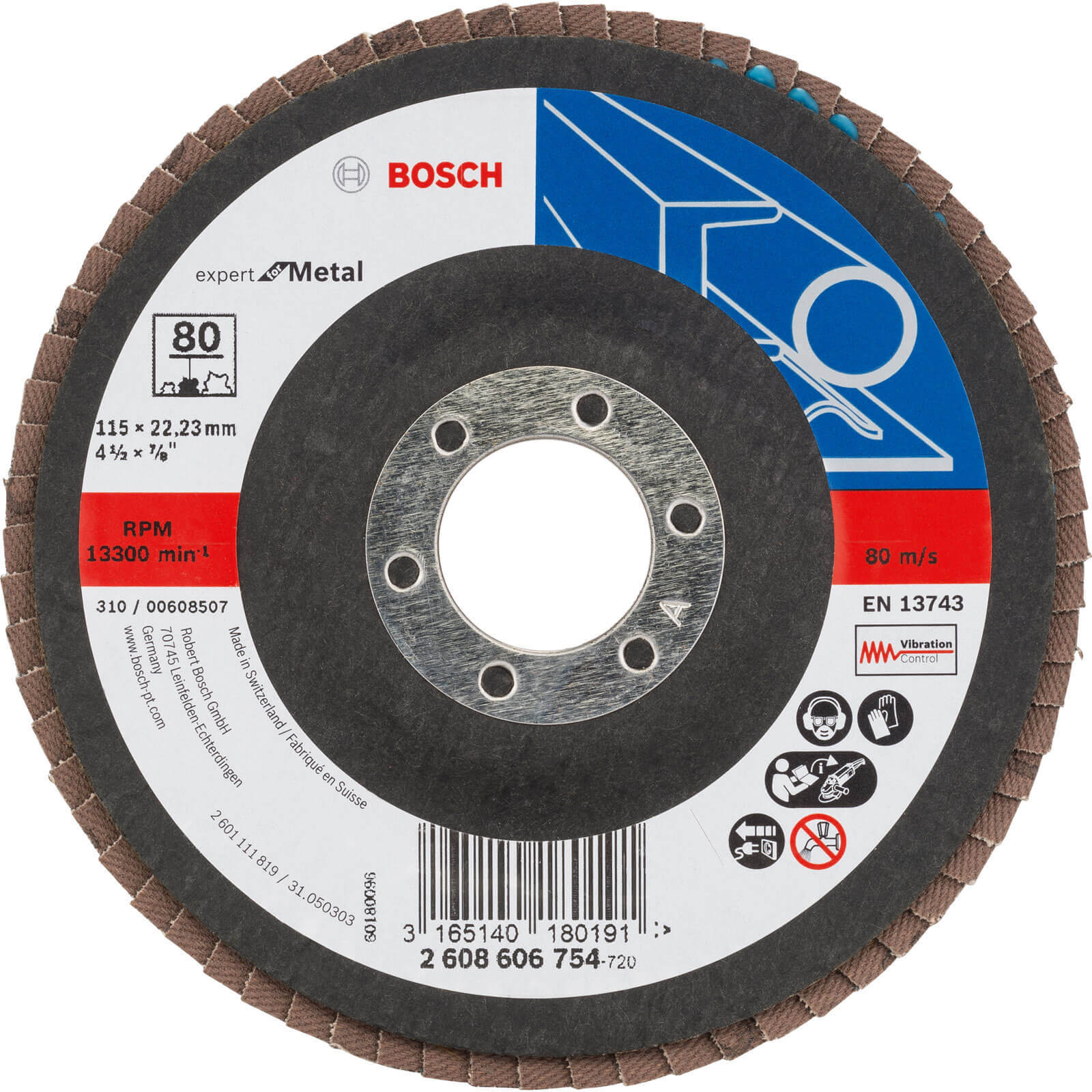 Photo of Bosch Expert X551 For Metal Angled Flap Disc 115mm 80g Pack Of 1