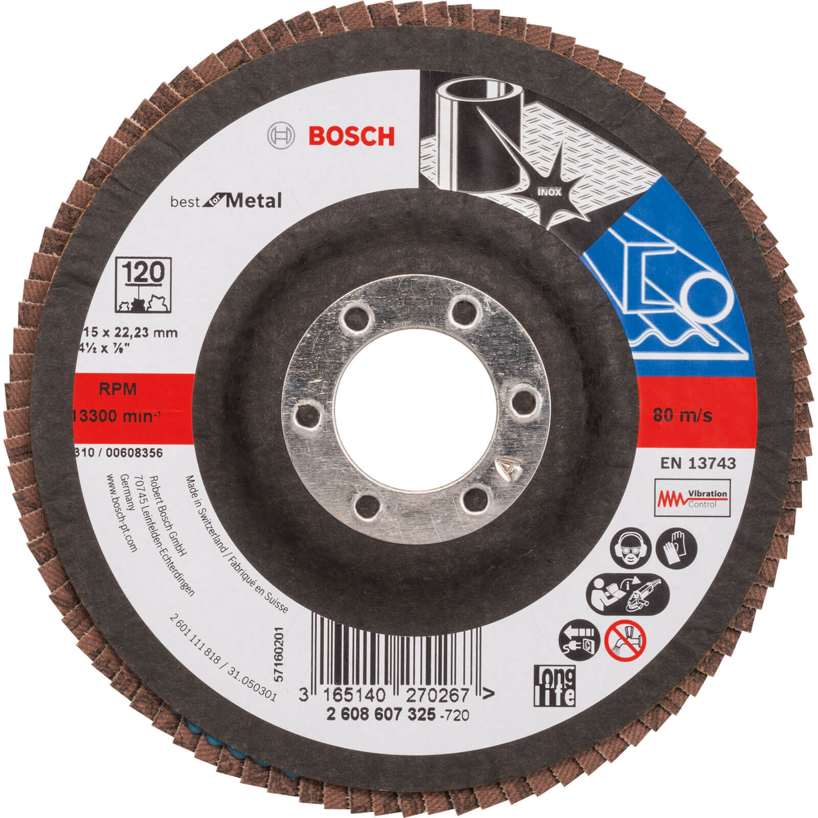 Photo of Bosch X571 Best For Metal Straight Flap Disc 115mm 120g Pack Of 1