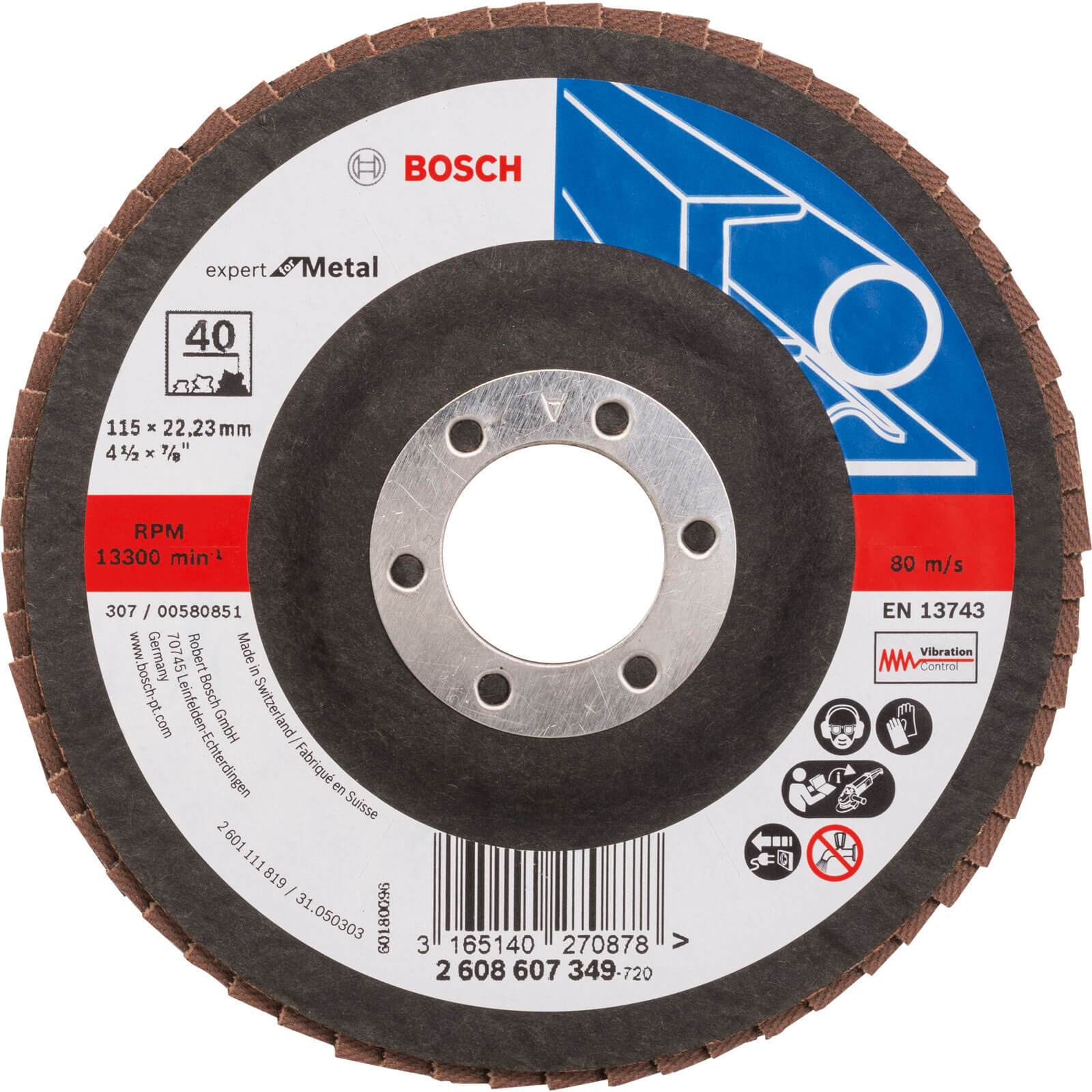 Photo of Bosch Expert X551 For Metal Flap Disc 115mm 40g Pack Of 1