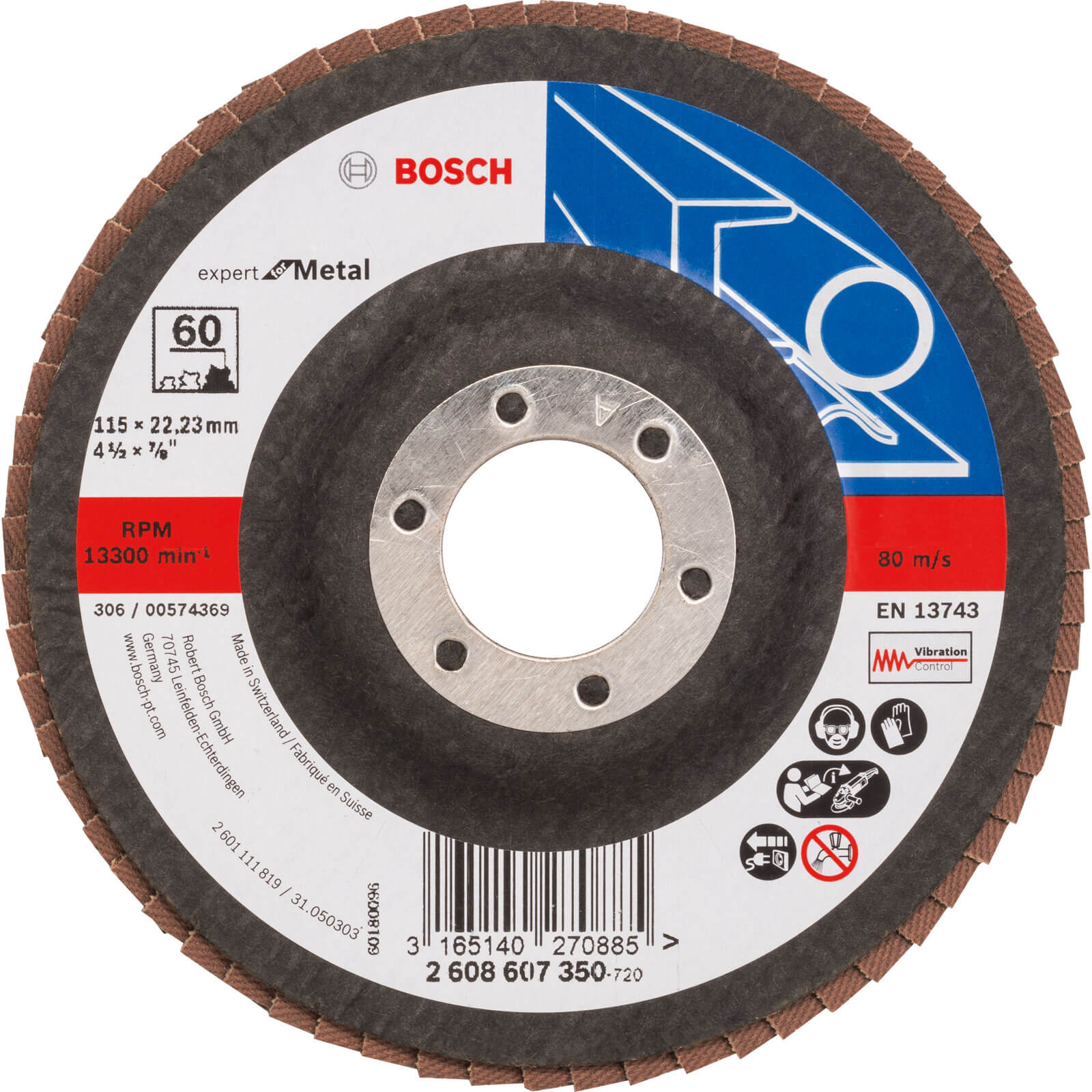 Photo of Bosch Expert X551 For Metal Flap Disc 115mm 60g Pack Of 1