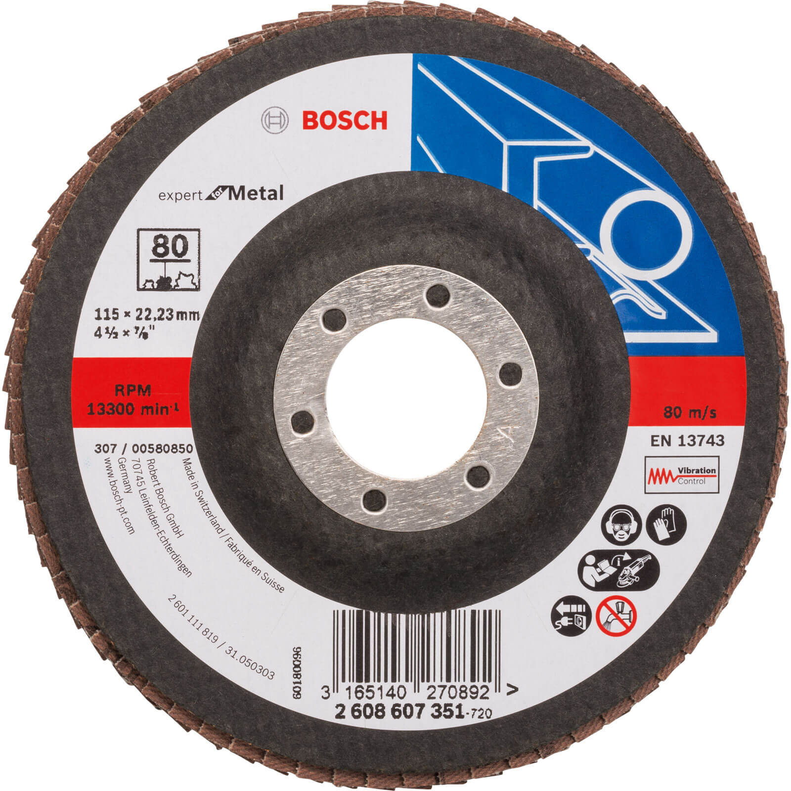 Photo of Bosch Expert X551 For Metal Flap Disc 115mm 80g Pack Of 1