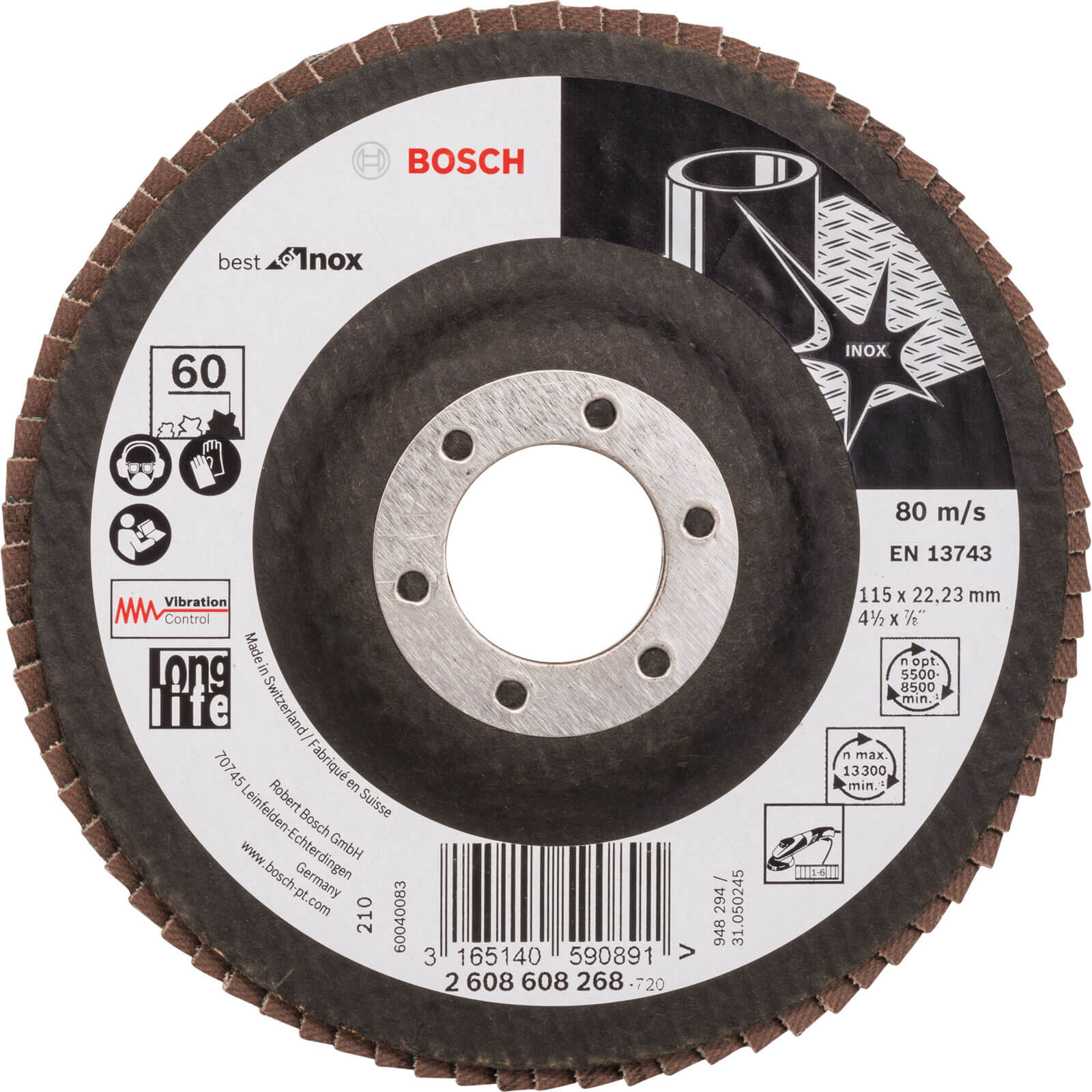 Photo of Bosch X581 Best For Inox Straight Flap Disc 115mm 60g Pack Of 1