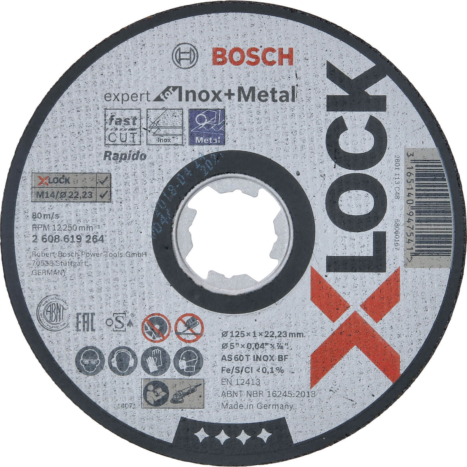 Photo of Bosch Expert X Lock Rapido Metal And Inox Cutting Disc 125mm 1mm 22mm
