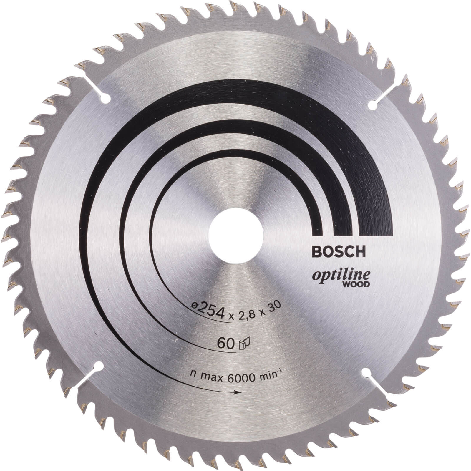 Photo of Bosch Optiline Wood Cutting Mitre Saw Blade 254mm 60t 30mm