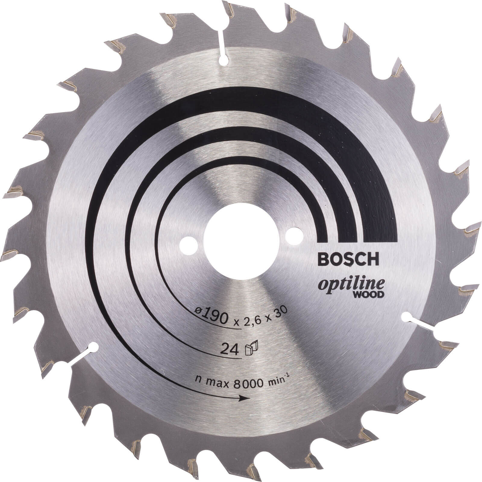 Photo of Bosch Optiline Wood Cutting Saw Blade 190mm 24t 30mm