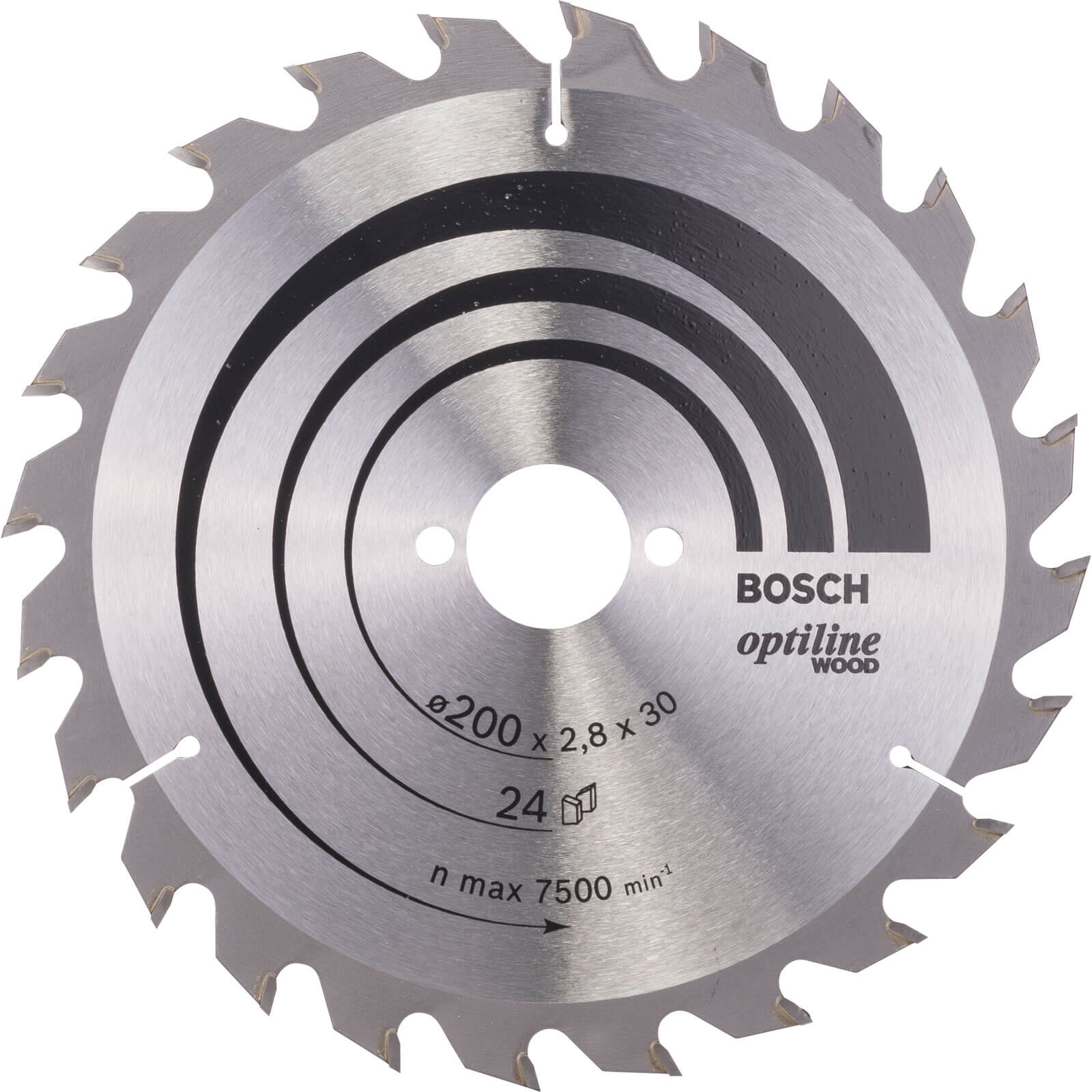 Photo of Bosch Optiline Wood Cutting Saw Blade 200mm 24t 30mm