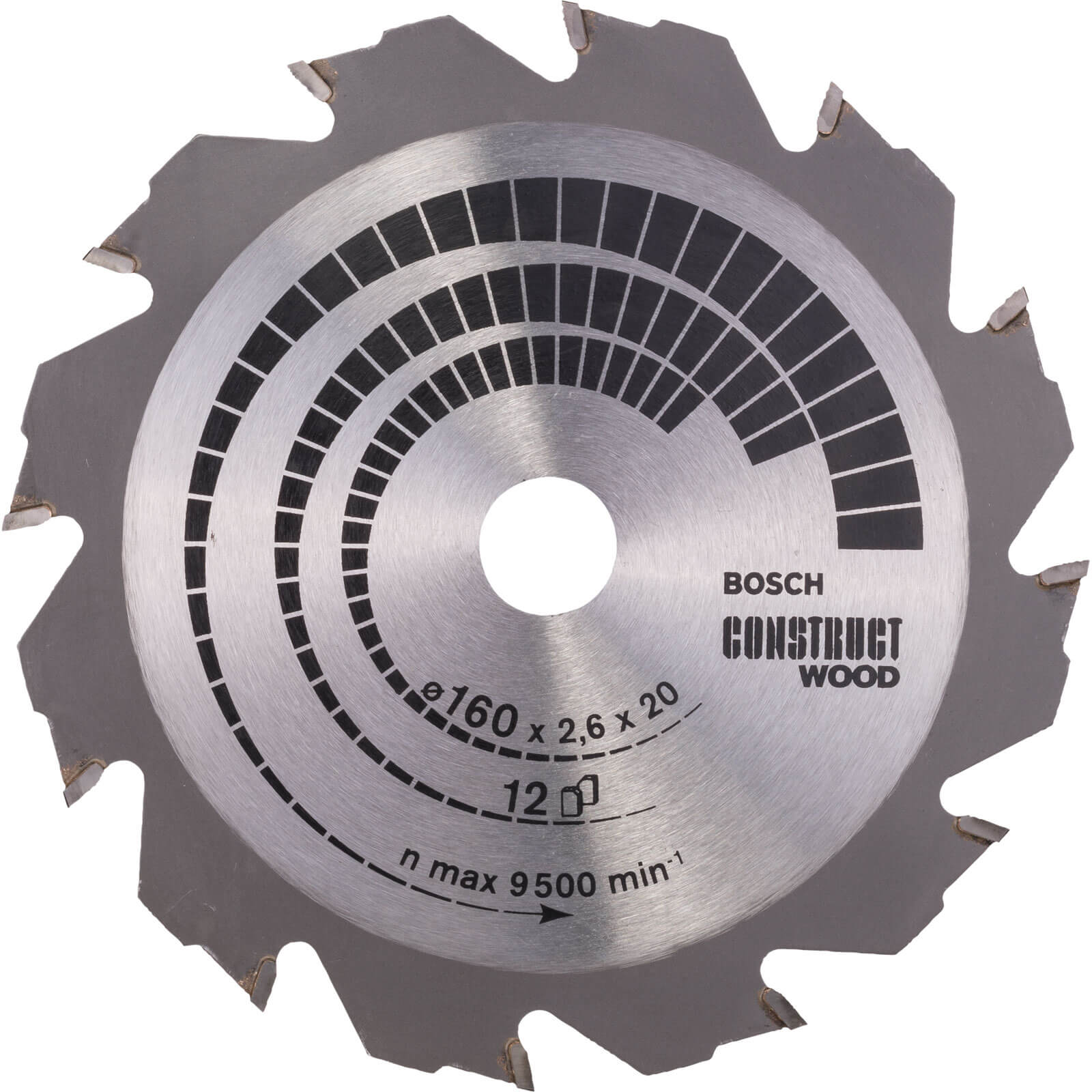Photo of Bosch Construct Wood Cutting Saw Blade 160mm 12t 20mm