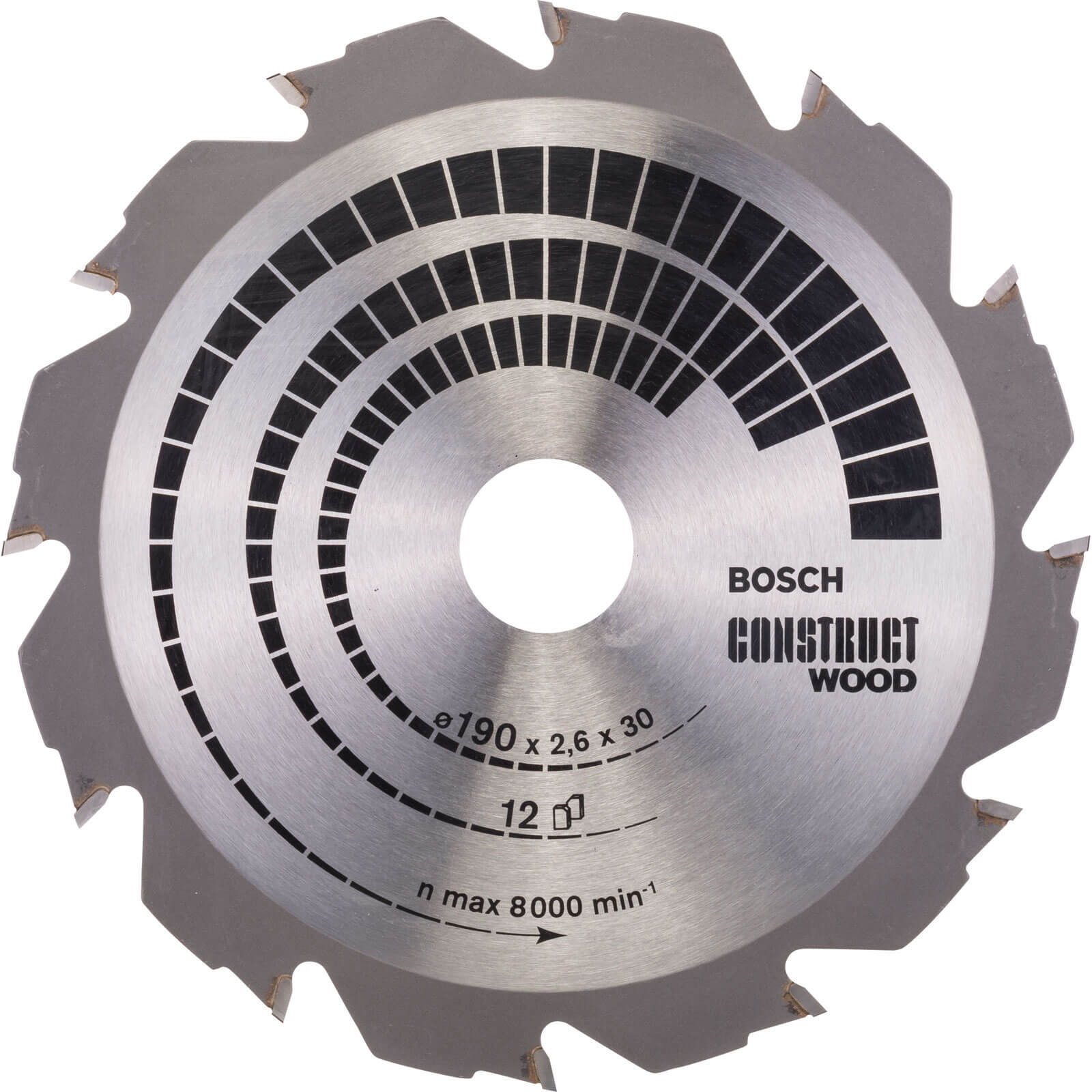 Photo of Bosch Construct Wood Cutting Saw Blade 190mm 12t 30mm