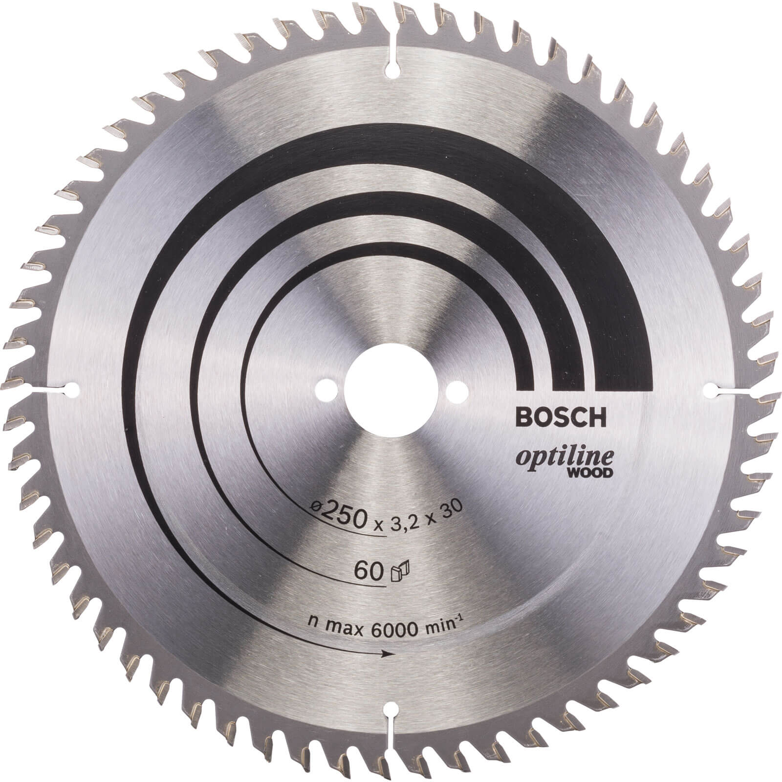 Photo of Bosch Optiline Wood Cutting Table Saw Blade 250mm 60t 30mm