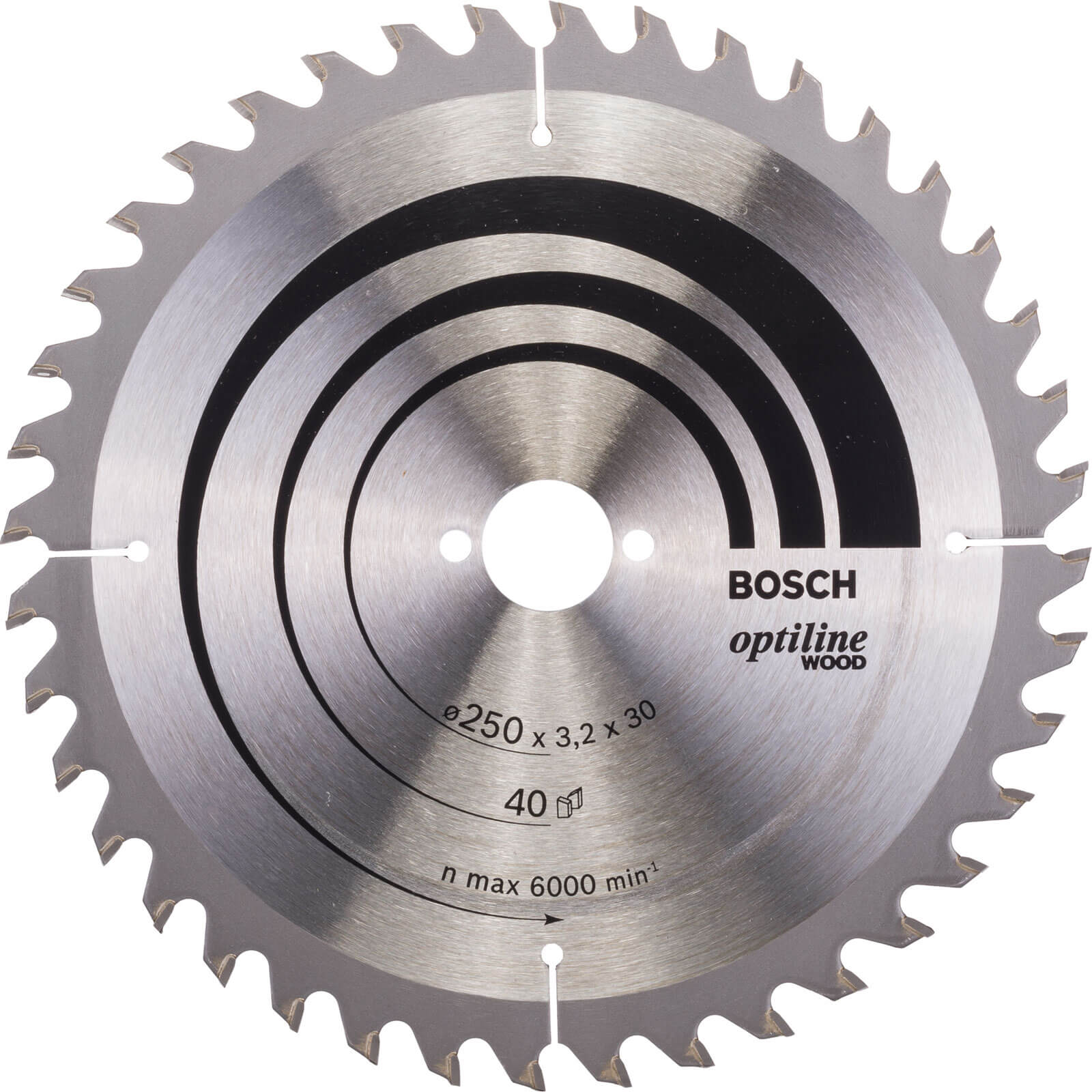 Photo of Bosch Optiline Wood Cutting Table Saw Blade 250mm 40t 30mm
