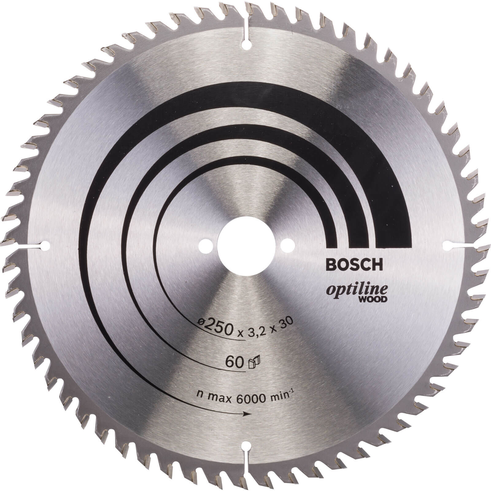 Photo of Bosch Optiline Wood Cutting Saw Blade 250mm 60t 30mm