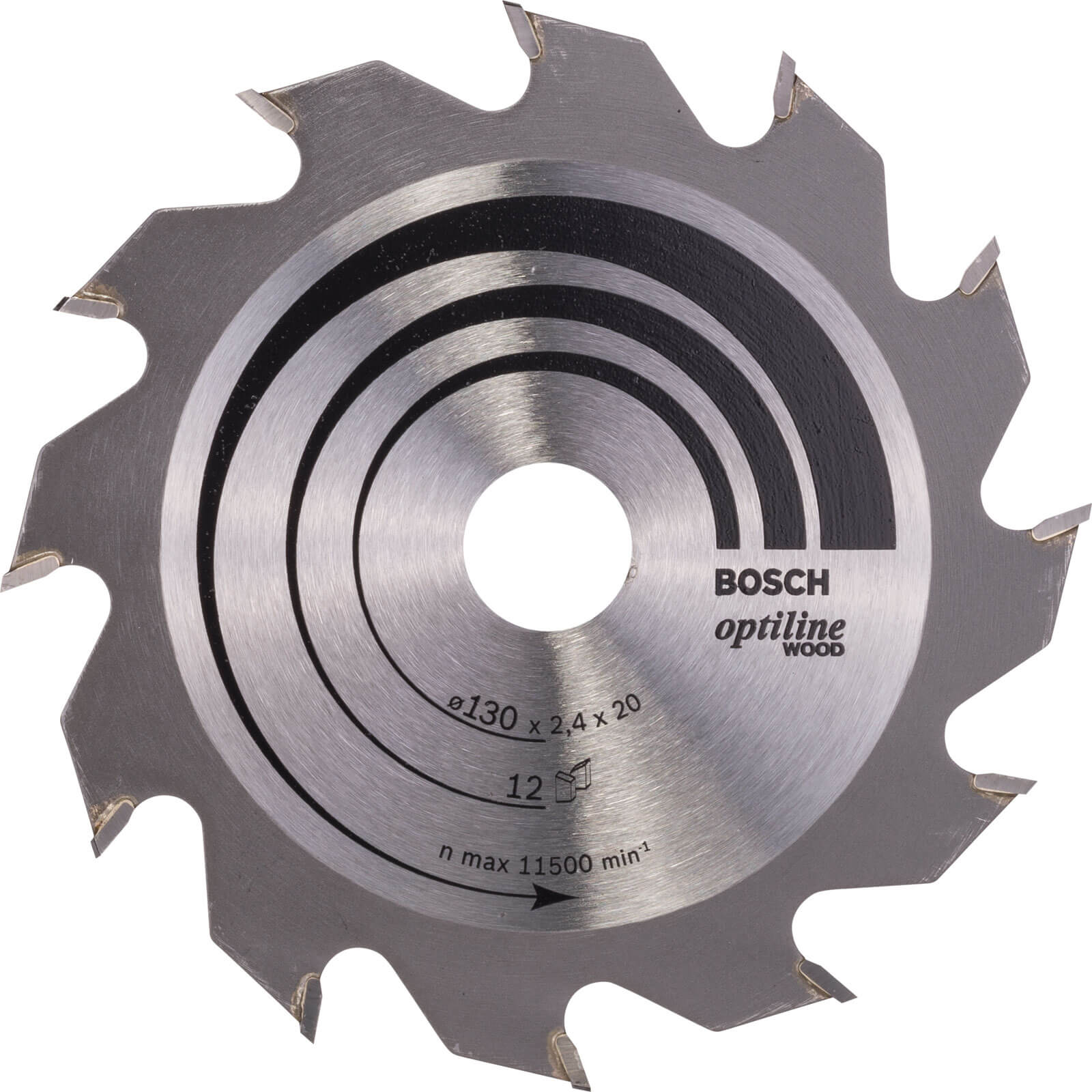 Photo of Bosch Optiline Wood Cutting Saw Blade 130mm 12t 20mm