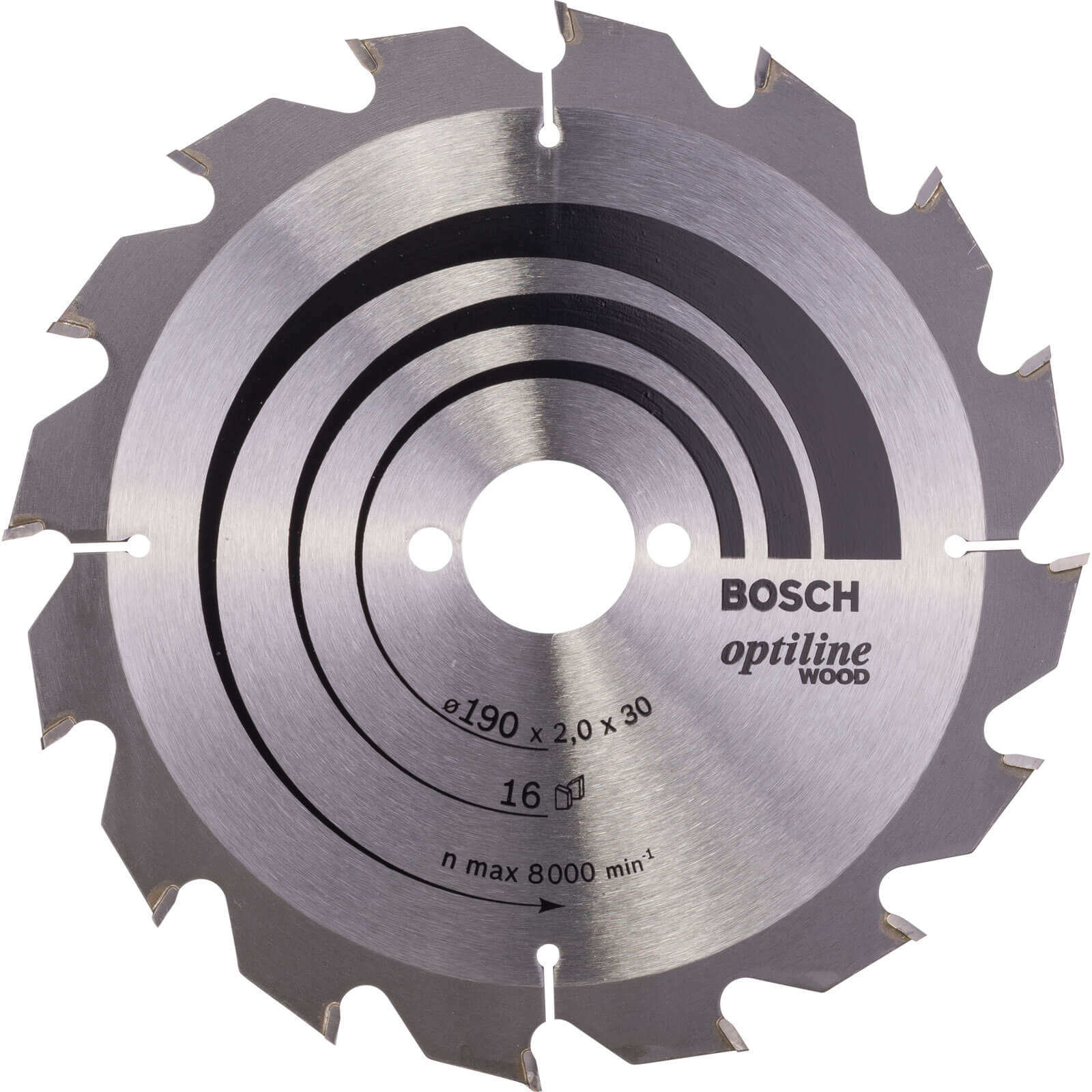Photo of Bosch Optiline Wood Cutting Saw Blade 190mm 16t 30mm