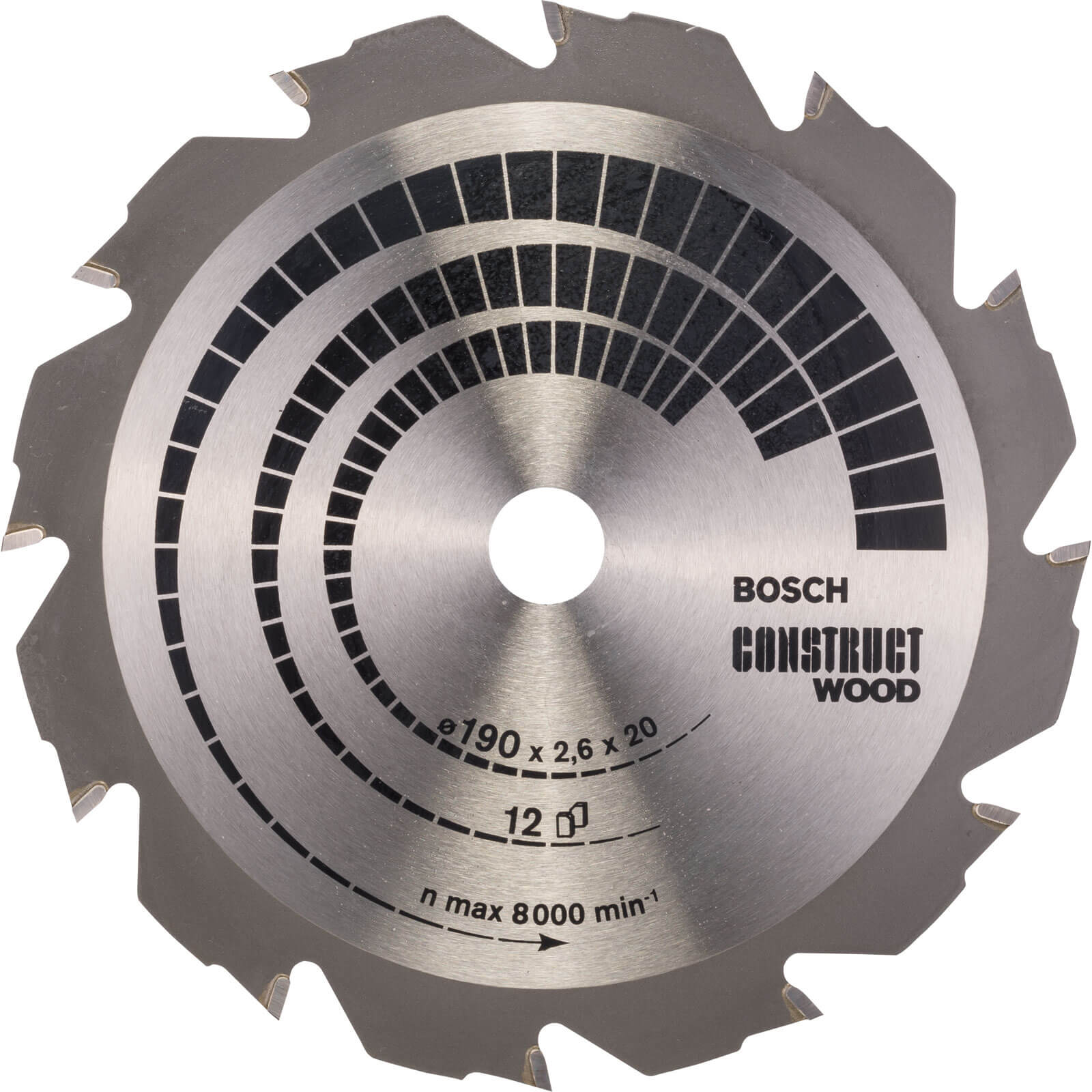 Photo of Bosch Construct Wood Cutting Saw Blade 190mm 12t 20mm