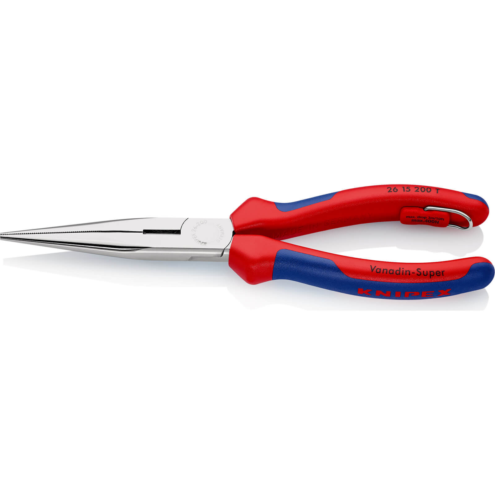 Photo of Knipex 26 15 Snipe Nose Tethered Side Cutting Pliers 200mm