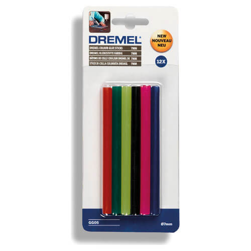 Photo of Dremel Hot Melt Colour Glue Sticks 7mm 100mm Pack Of 12