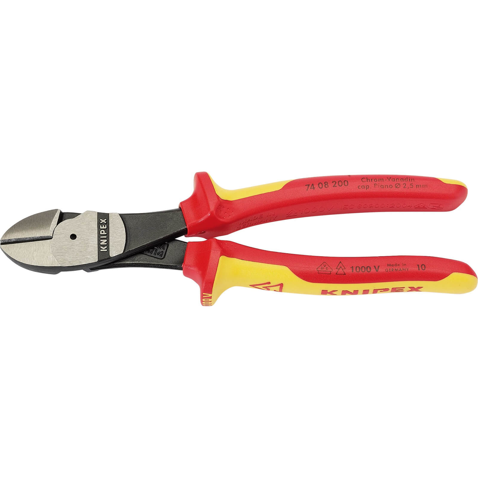 Photo of Knipex Insulated High Leverage Diagonal Side Cutters 200mm