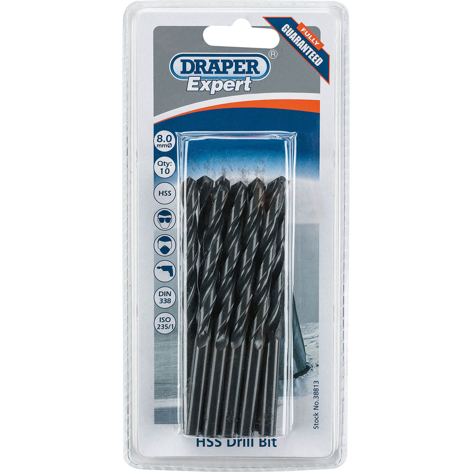 Photo of Draper Expert Hss Drill Bit 8mm Pack Of 10