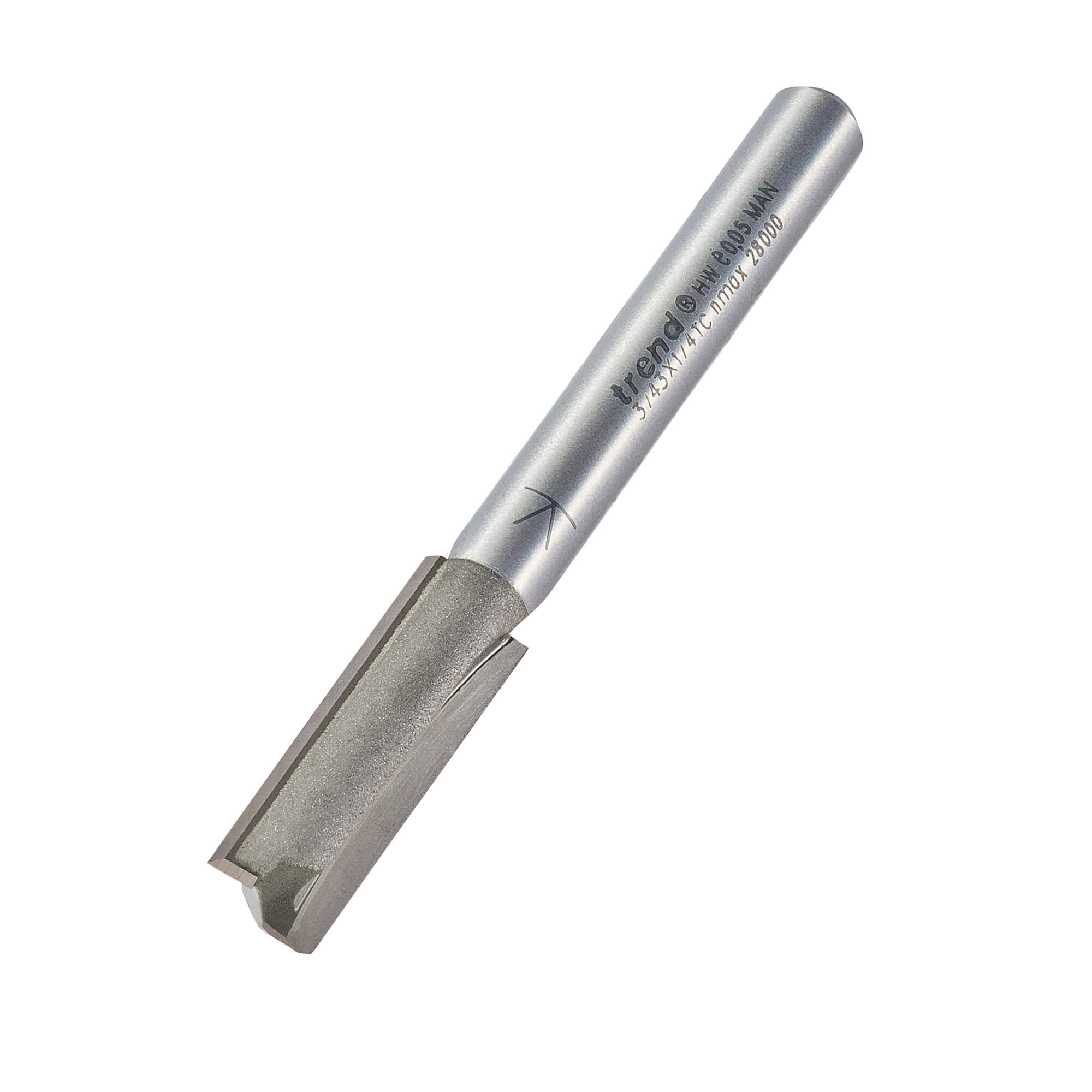 Photo of Trend Professional Two Flute Straight Router Cutter 4mm 16mm 1/4