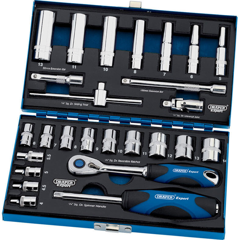 Draper Expert 26 Piece 1/4" Drive Socket Set | Socket Sets