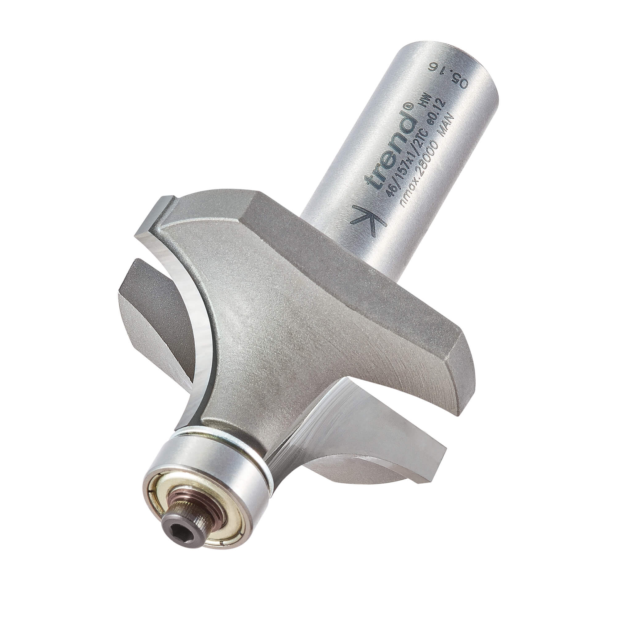 Photo of Trend Bearing Guided Ovolo And Round Router Cutter 42.7mm 22.3mm 1/2