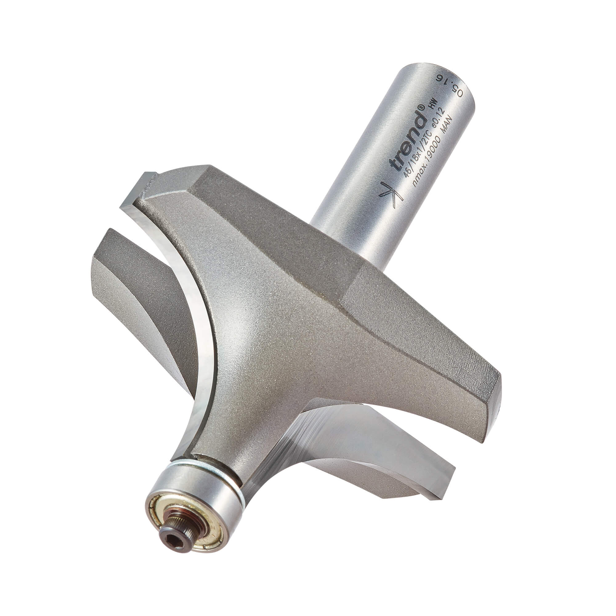Photo of Trend Bearing Guided Ovolo And Round Router Cutter 63.5mm 32mm 1/2