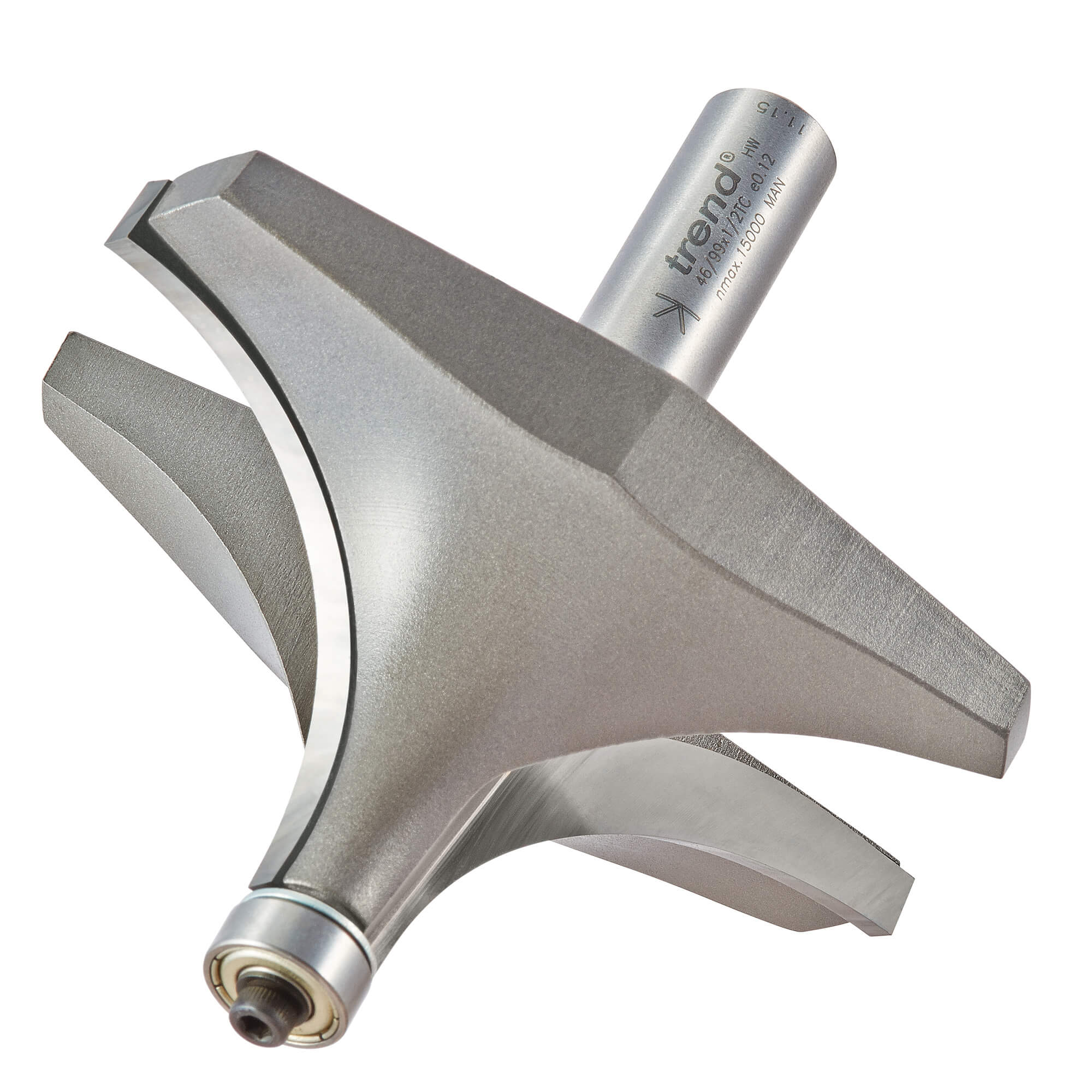 Photo of Trend Bearing Guided Ovolo And Round Router Cutter 89mm 50.8mm 1/2