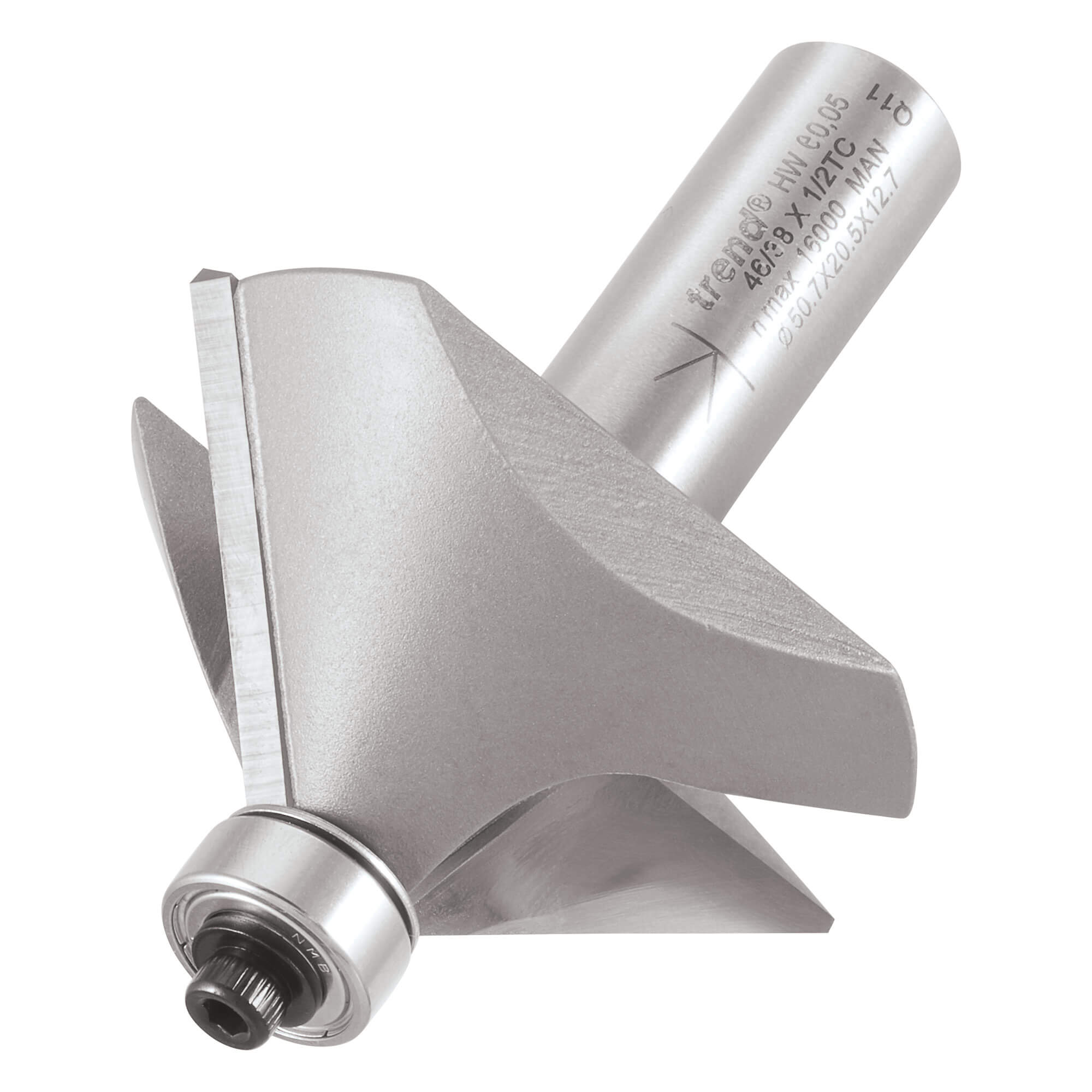 Photo of Trend Chamfer Bearing Guided Router Cutter 50mm 19mm 1/2