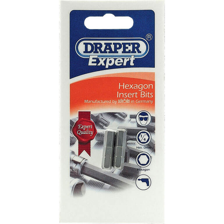 Photo of Draper Expert Hexagon Screwdriver Bit 5mm 25mm Pack Of 2