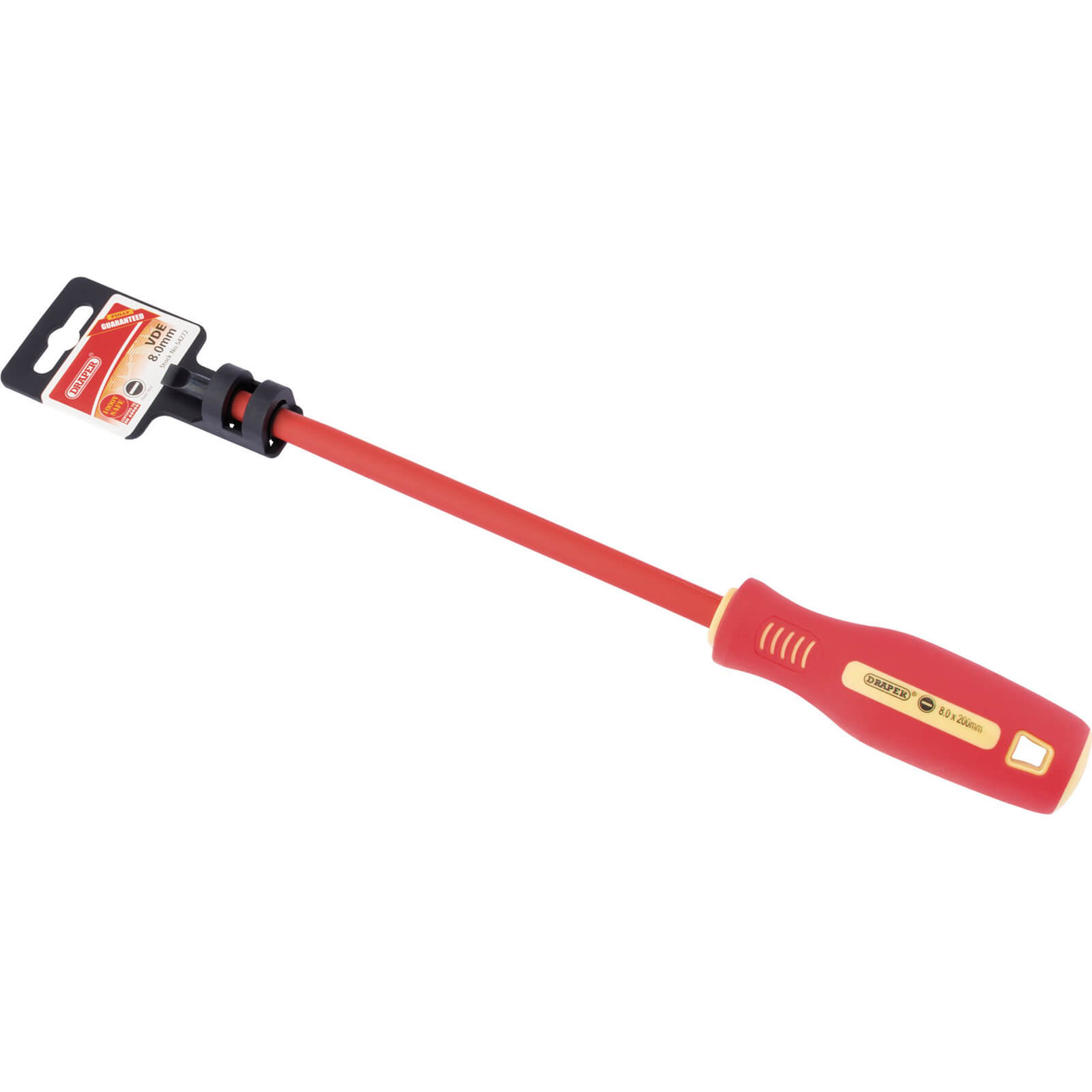 Photo of Draper Vde Insulated Parallel Slotted Screwdriver 8mm 200mm