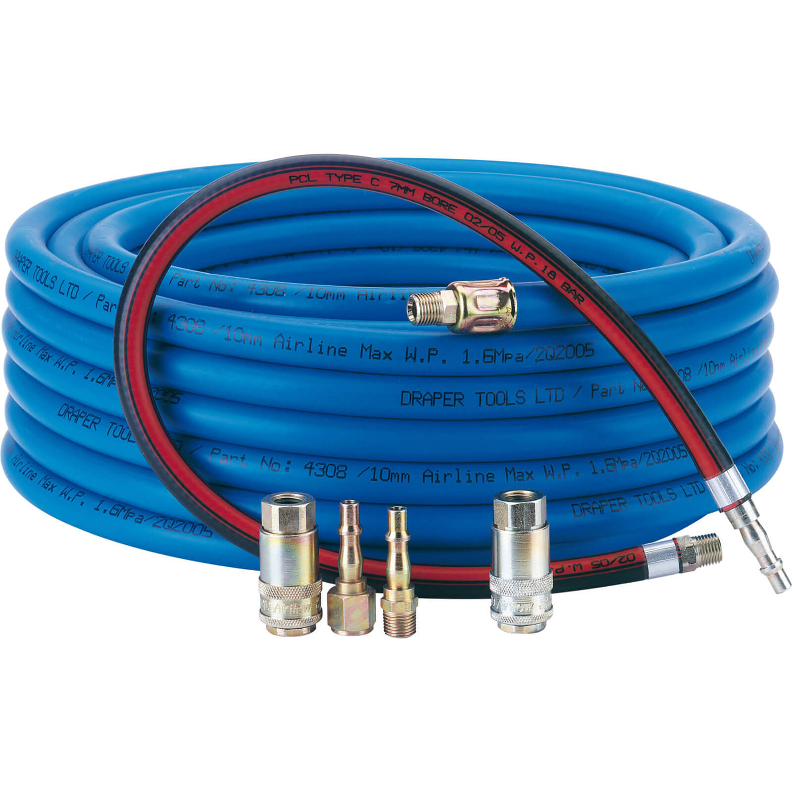 Photo of Draper Heavy Duty Airline And Connector Kit 15.2m 10mm