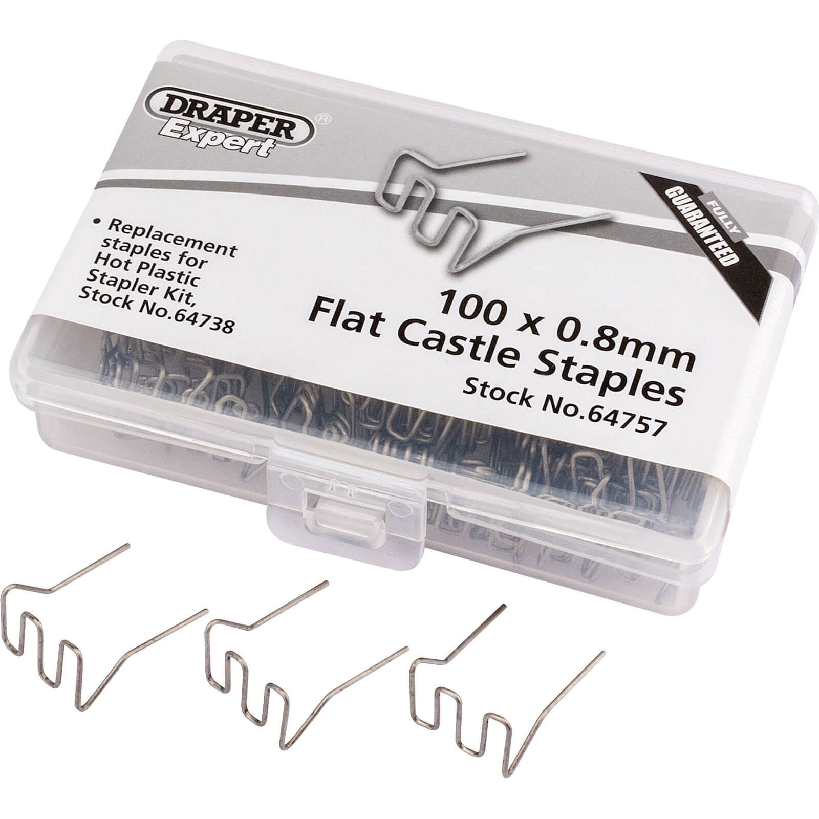 Photo of Draper Flat Castle Staples For Hot Staplers 0.8mm Pack Of 50