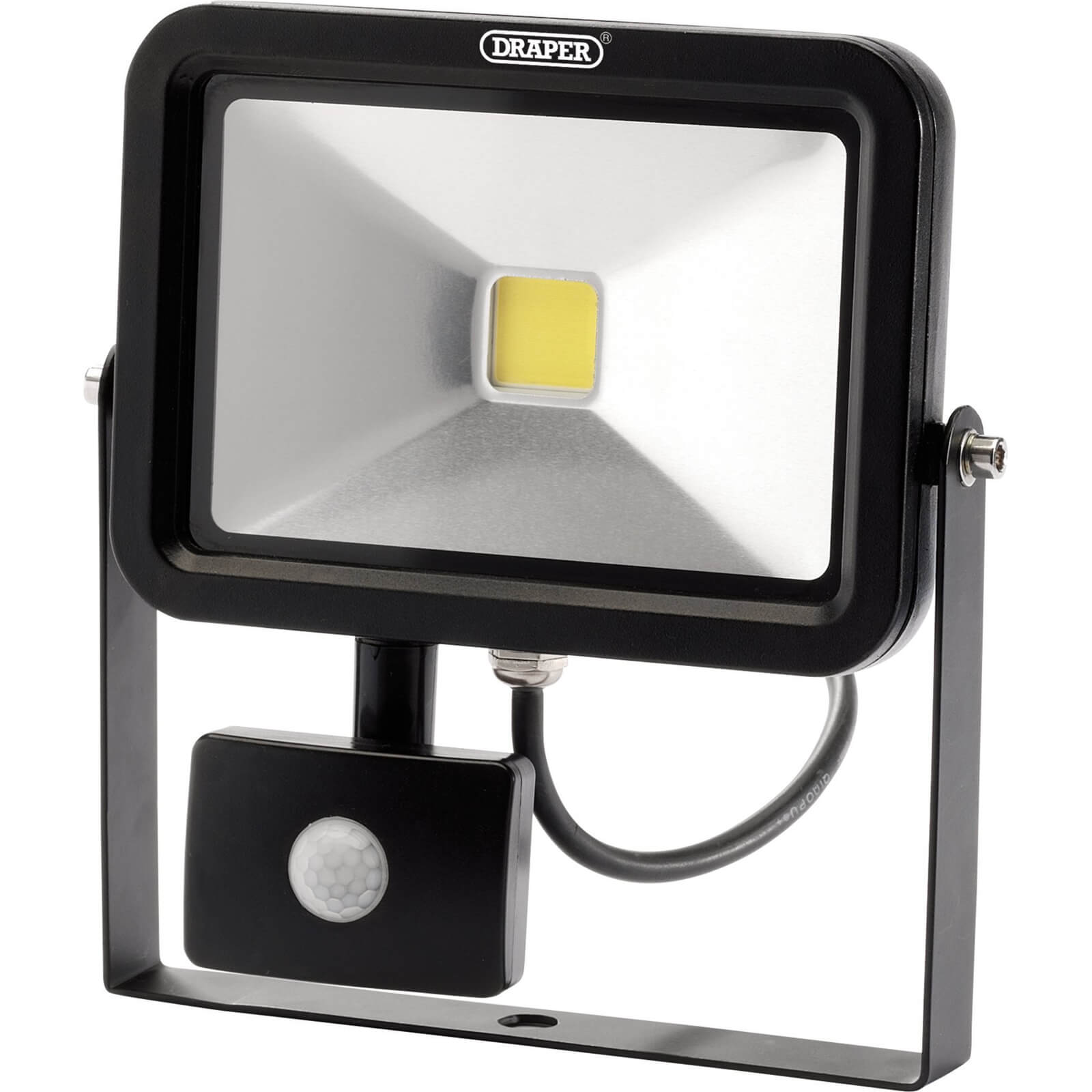 Photo of Draper Cob Led Slimeline Wall Mounted Floodlight With Pir 20 Watts