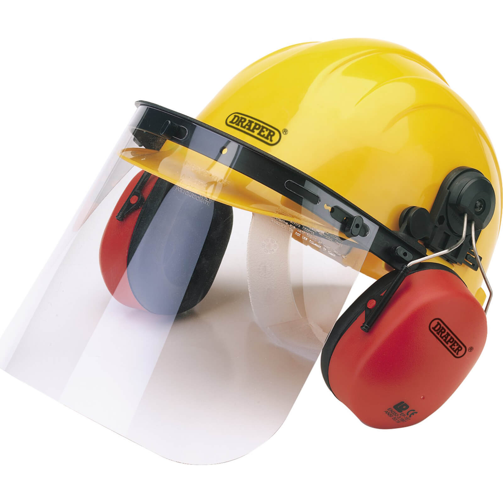 Photo of Draper Hard Hat Safety Helmet Visor And Ear Defenders