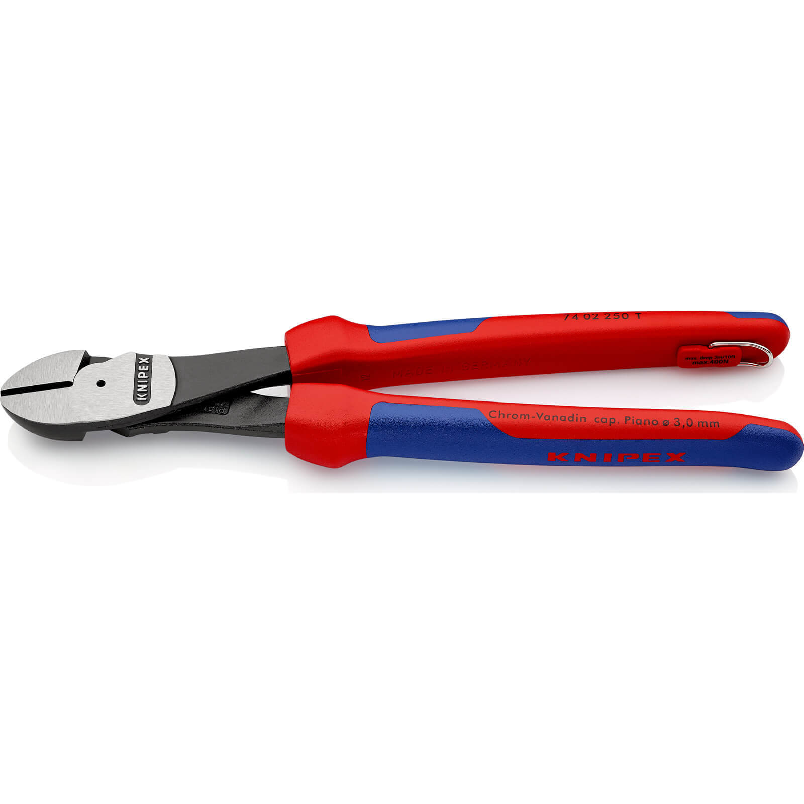 Photo of Knipex 74 02 Tethered Diagonal Cutting Pliers 250mm