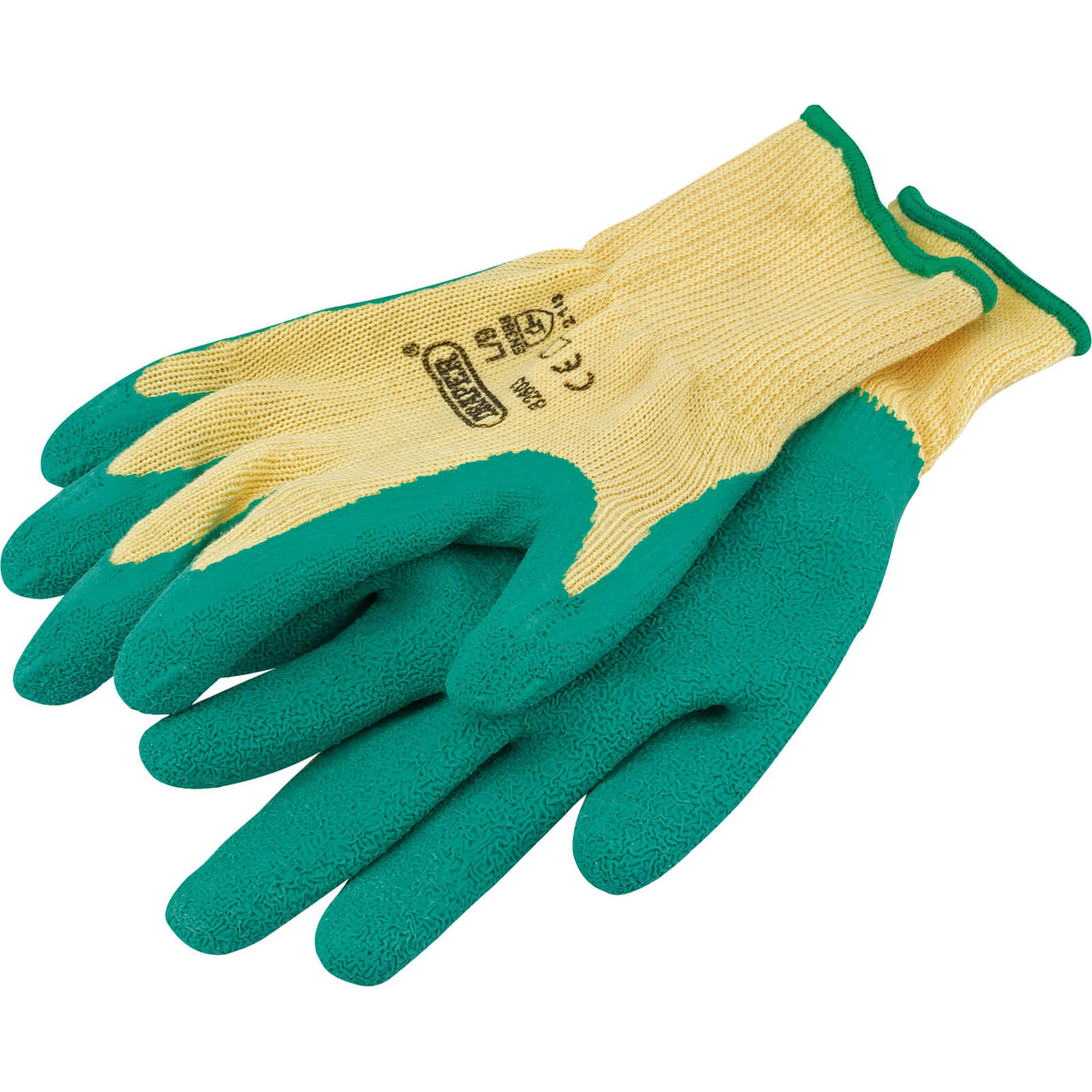 Photo of Draper Heavy Duty Latex Coated Work Gloves Green M