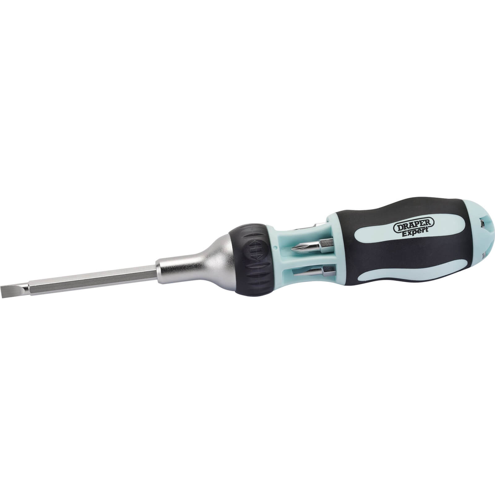 Photo of Draper Soft Grip 7 In 1 Ratcheting Screwdriver And Bit Set