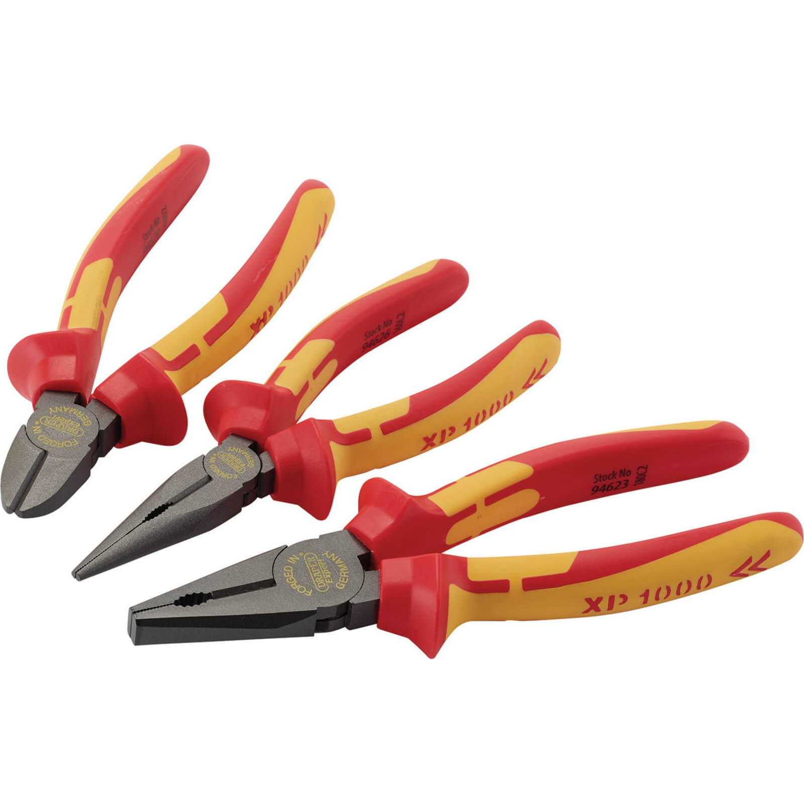 Photo of Draper 3 Piece Xp1000 Vde Insulated Pliers Set