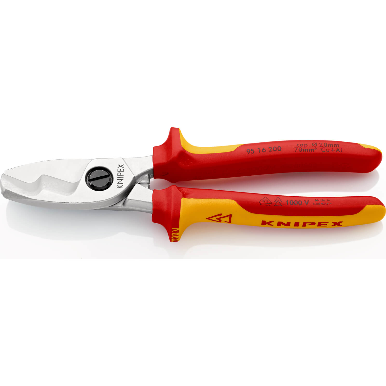 Photo of Knipex Vde Insulated Twin Cutting Edge Cable Shears 200mm