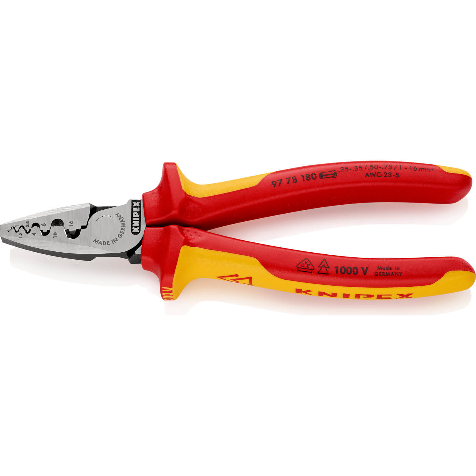Photo of Knipex 97 78 Vde Insulated Crimping Pliers