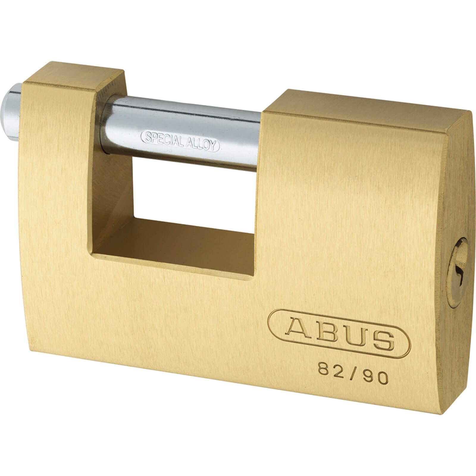 Photo of Abus 82 Series Monoblock Brass Shutter Padlock 90mm Standard
