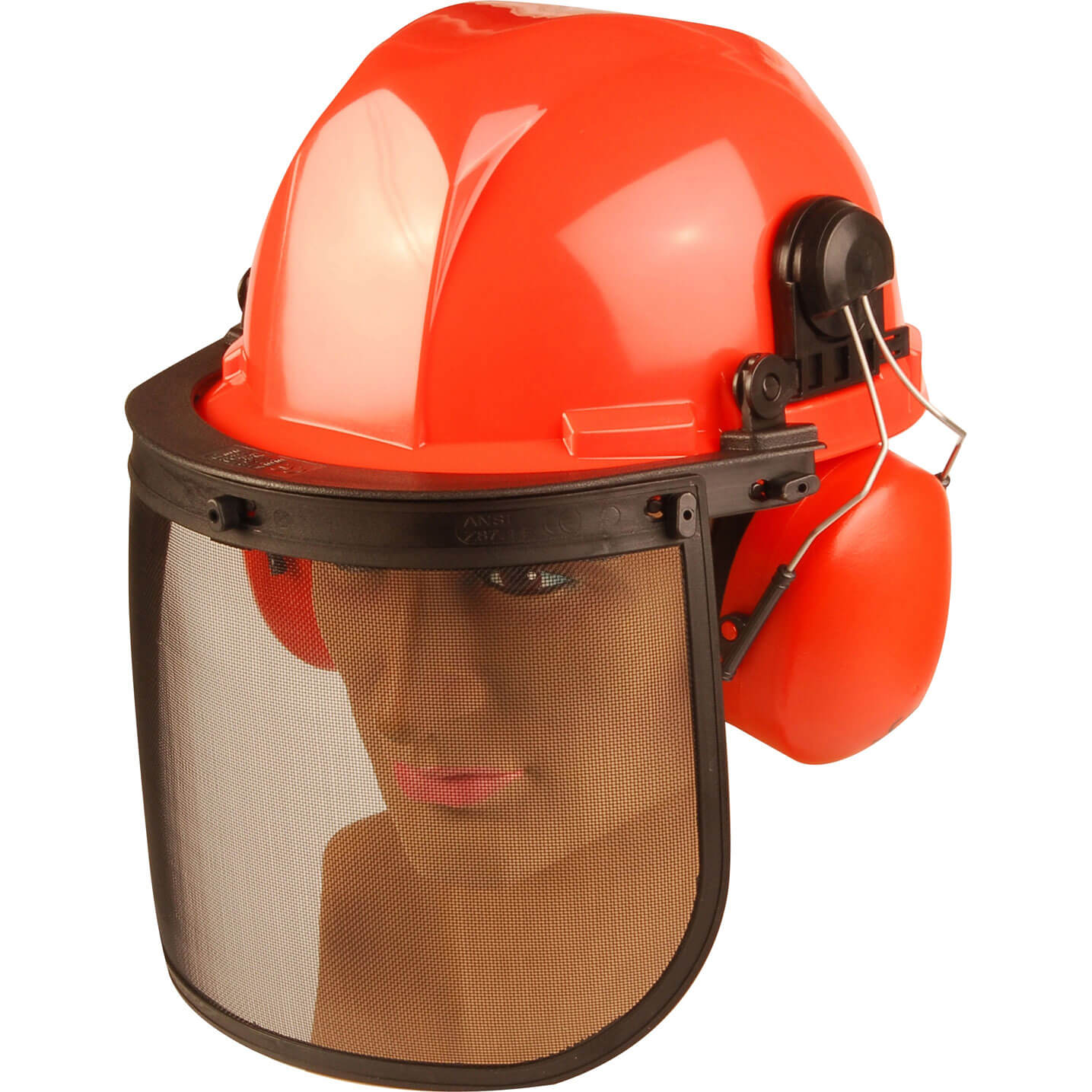 Photo of Alm Chainsaw Safety Helmet Mesh Visor And Ear Defenders